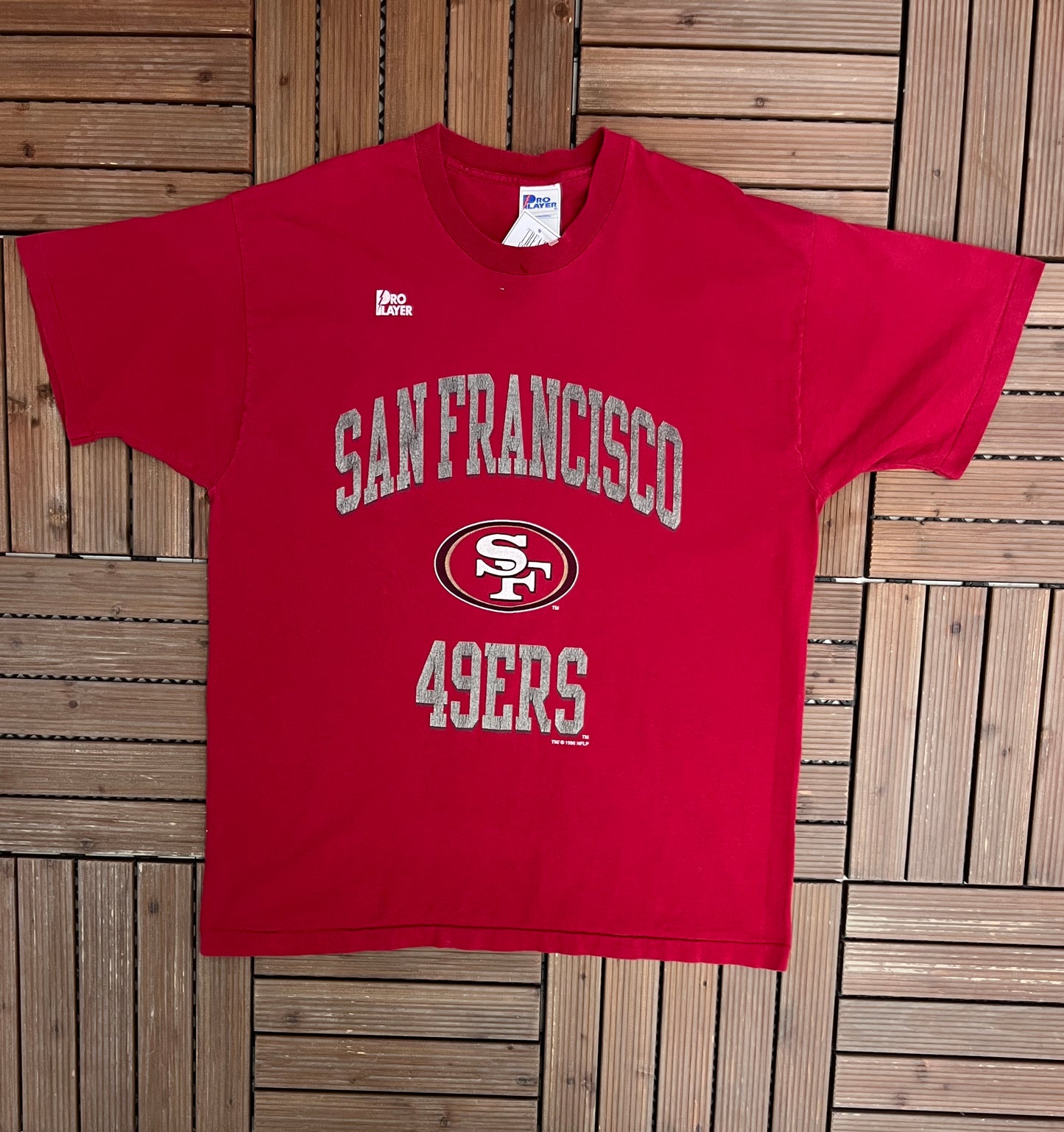 San Francisco 49ers Graphic Tee | Size X-Large | Vintage 1990s NFL Football Single Stitch Red T-Shirt |