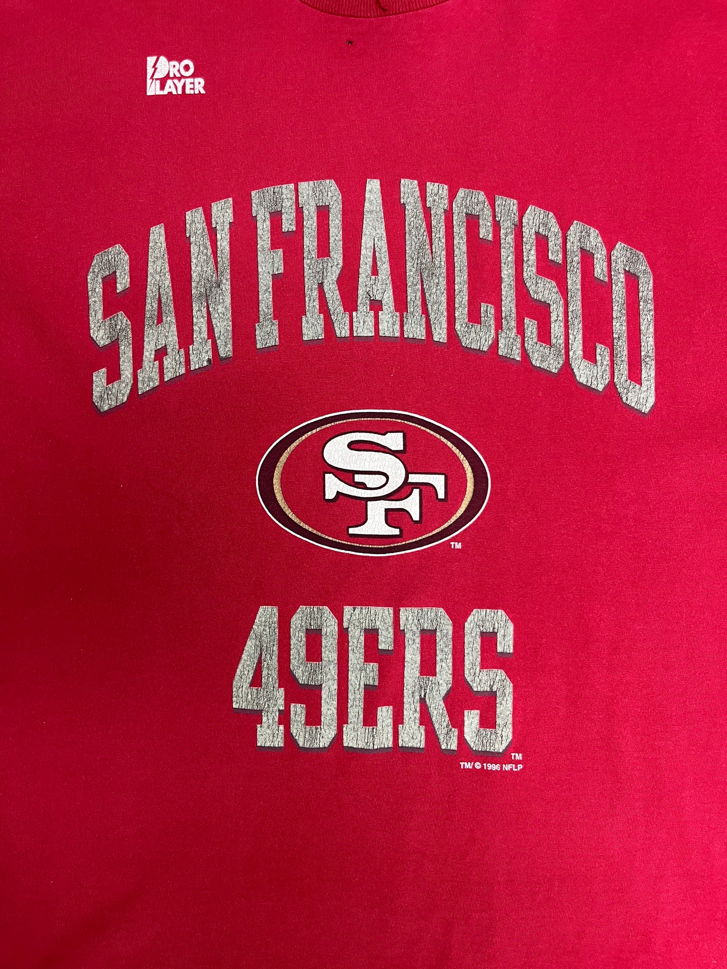 San Francisco 49ers Graphic Tee | Size X-Large | Vintage 1990s NFL Football Single Stitch Red T-Shirt |