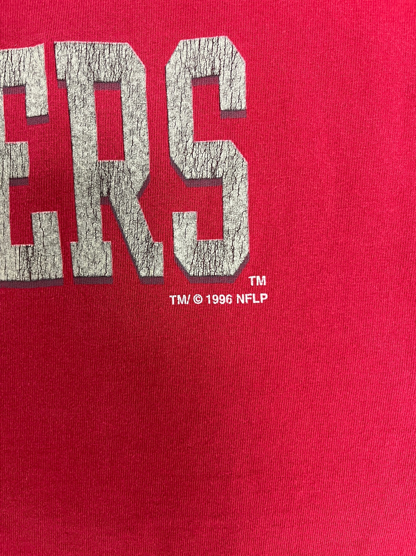 San Francisco 49ers Graphic Tee | Size X-Large | Vintage 1990s NFL Football Single Stitch Red T-Shirt |