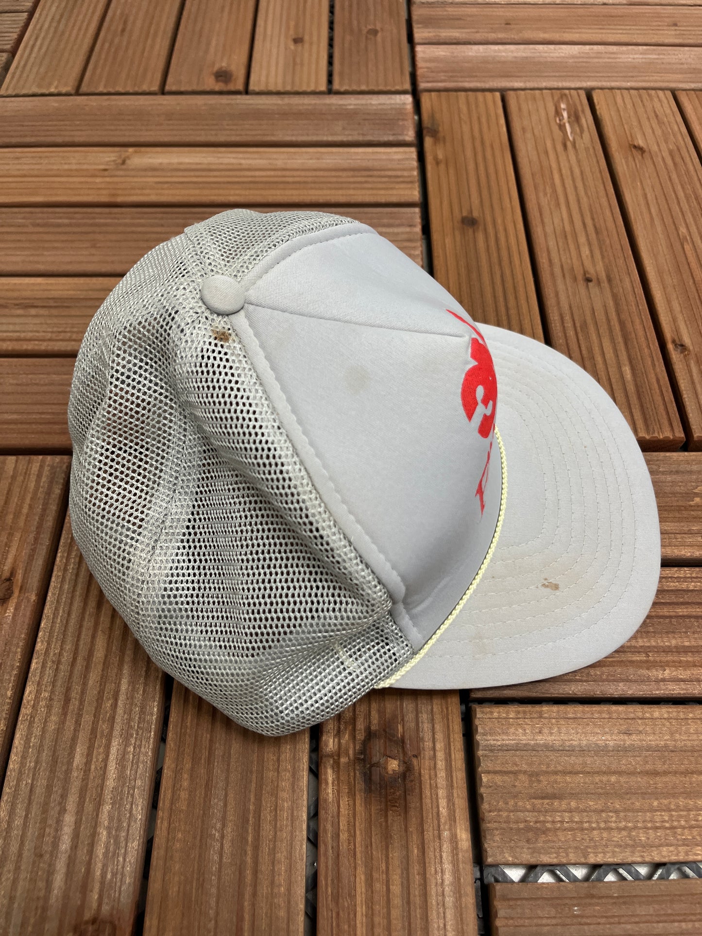 3M Fibrlok Splice Graphic Hat | One Size With A Snap Back | Vintage 1990s Promotional Grey Trucker Cap | Free Shipping to USA |