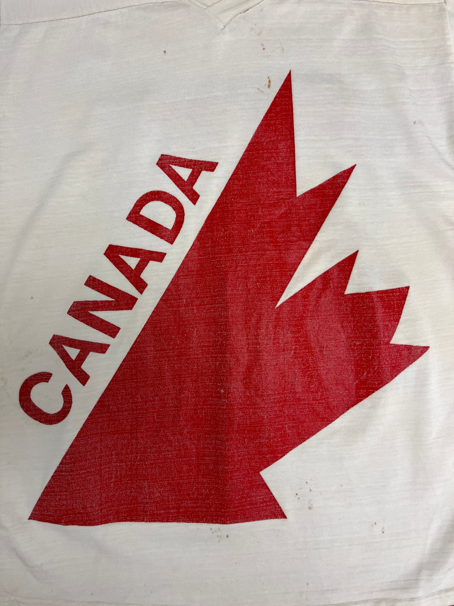 Team Canada Darryl Sittler '76 Canada Cup Hockey Jersey | Size Large | Vintage 1970s Hockey White Jersey |