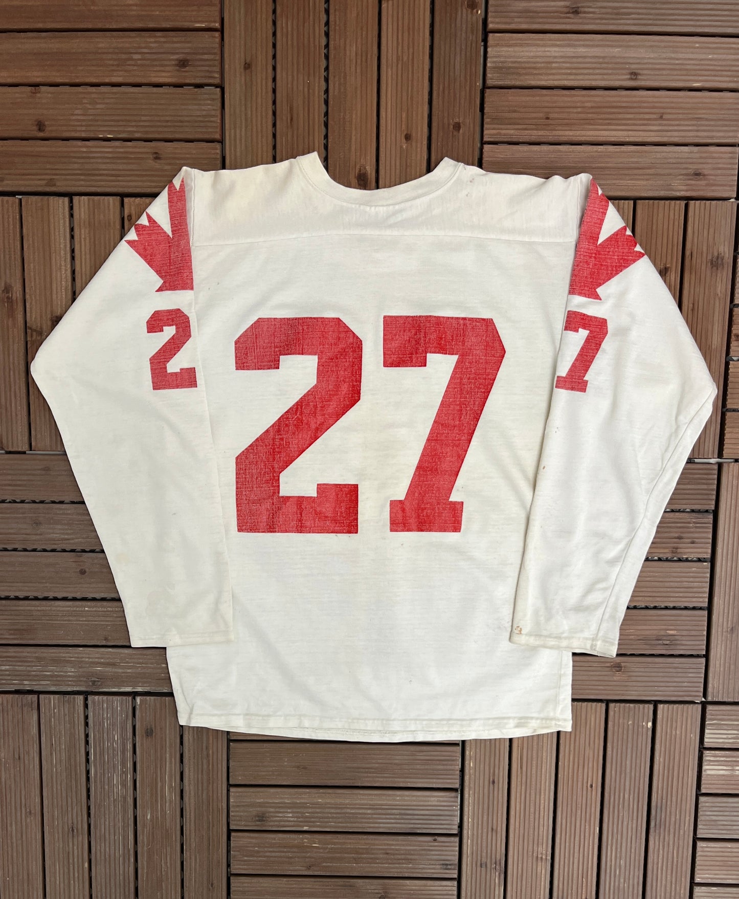 Team Canada Darryl Sittler '76 Canada Cup Hockey Jersey | Size Large | Vintage 1970s Hockey White Jersey |