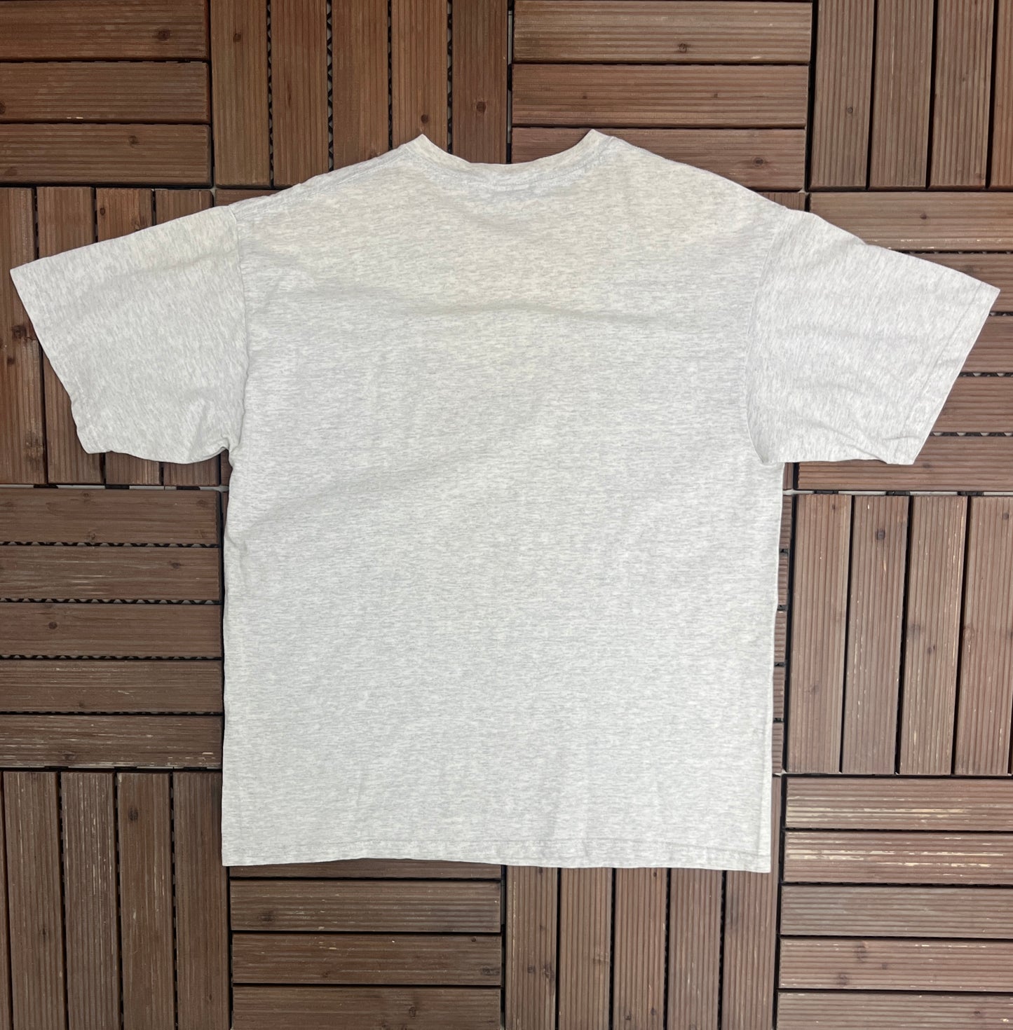 Peanuts Cartoon Embroidered Graphic Tee | Size X-Large | Vintage 2000s Television Cartoon Grey T-Shirt |