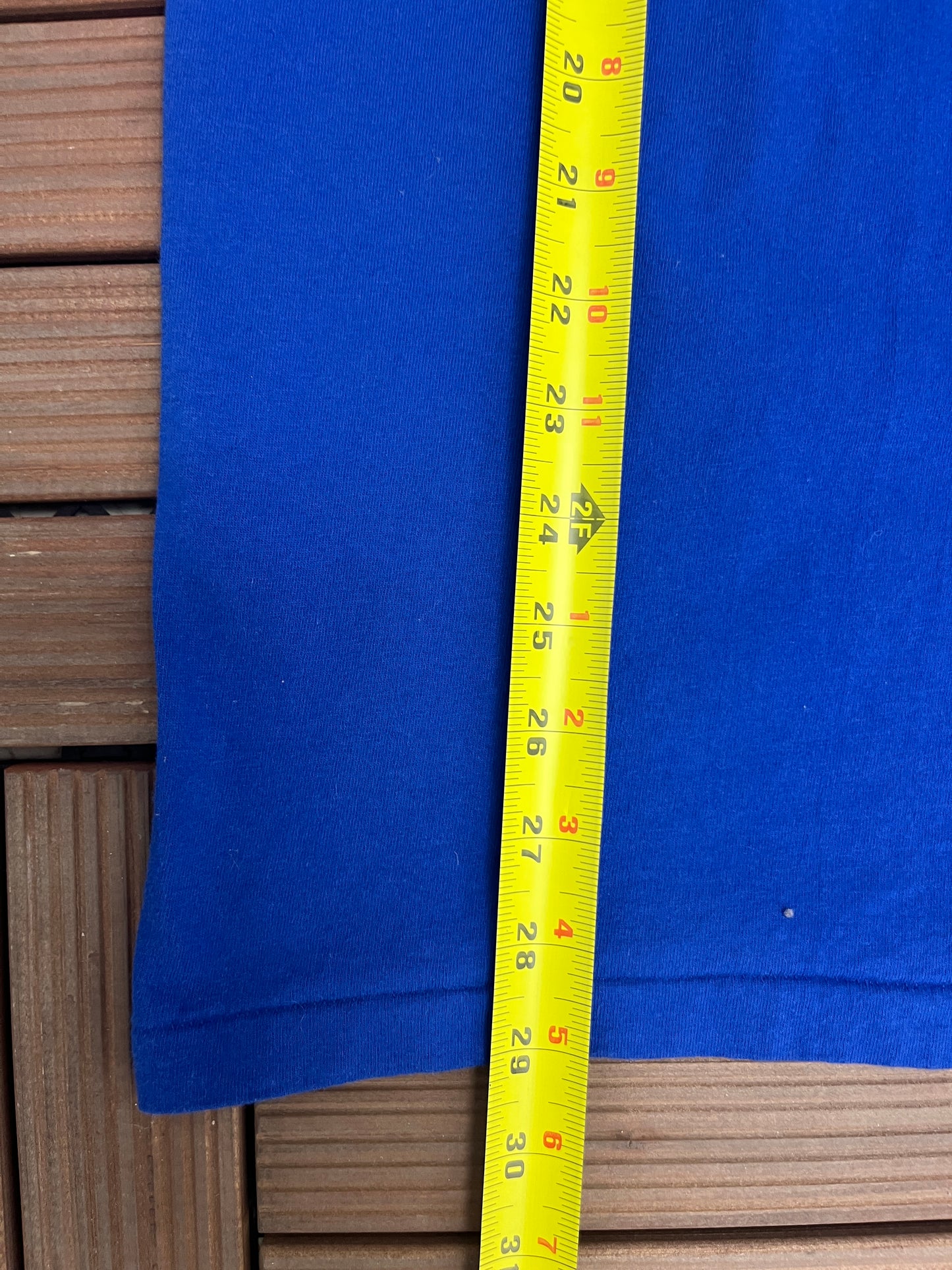 Mickey Mouse Embroidered Graphic Tee | Size Large | Vintage 1990s Disney Cartoon Promotional Blue T-Shirt | Free Shipping to USA |