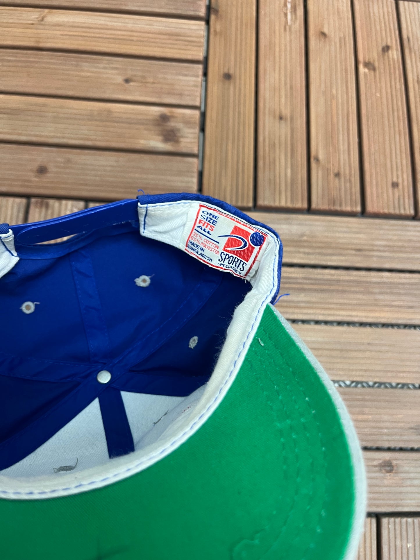 New England Patriots Embroidered Graphic Hat | Snap Back | Vintage 1990s NFL Football Blue Hat |