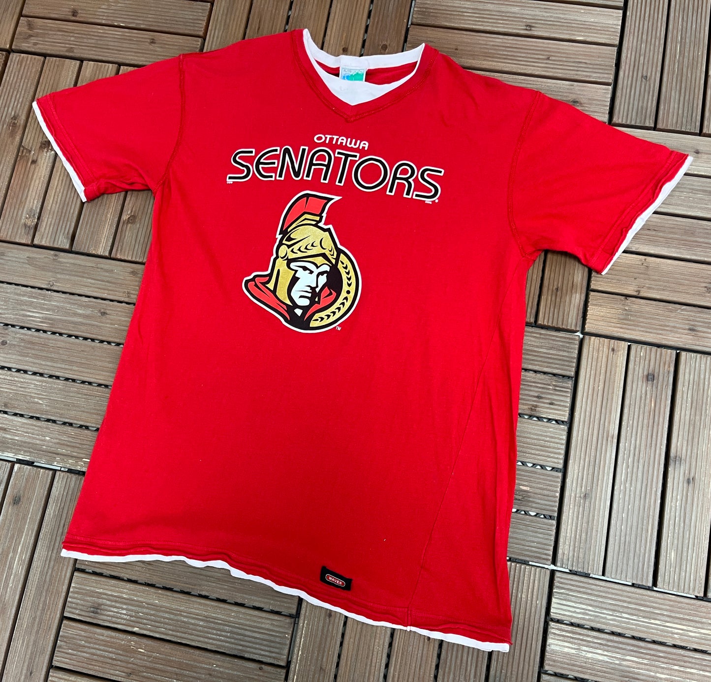 Ottawa Senators Graphic Tee | Size X-Large | Vintage 2000s NHL Hockey Red T-Shirt |