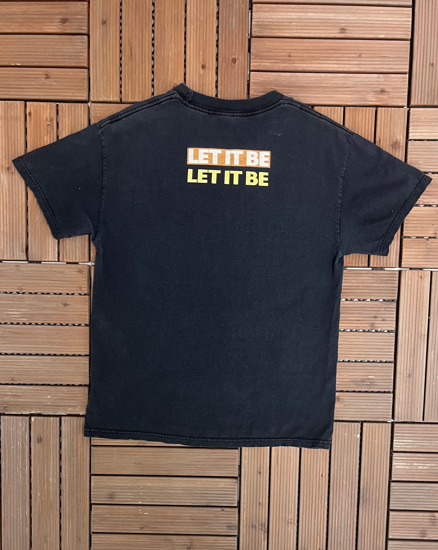 The Beatles Let It Be Graphic Tee | Size Medium | Vintage 2000s Retro Rock Band Music Black T-Shirt |