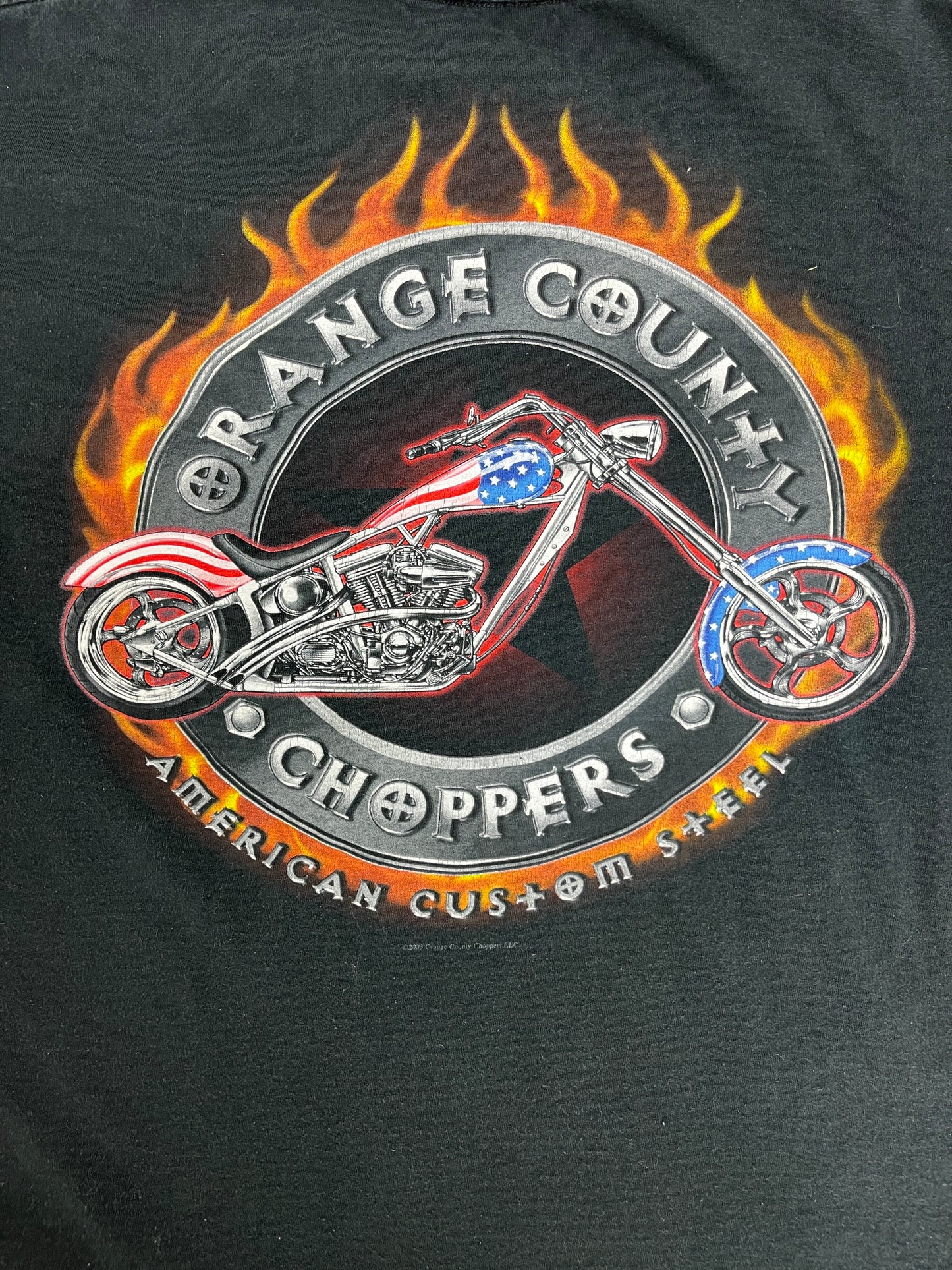 Orange County Choppers Graphic Tee | Size Large | Vintage 2000s Retro Motorcycle Racing Black Biker T-Shirt | Free Shipping to USA|