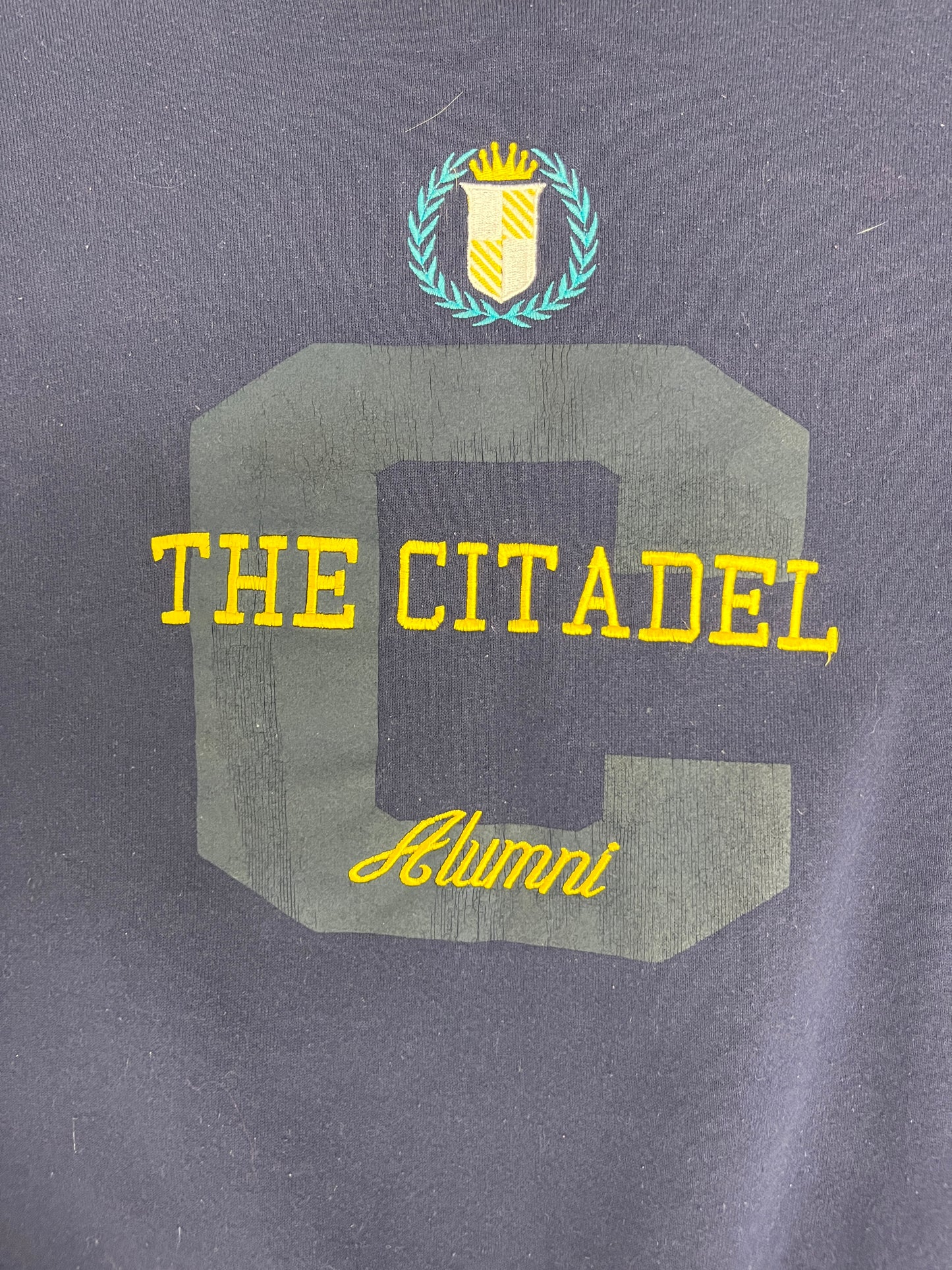The Citadel Alumni Graphic Crewneck | Size Medium | Vintage 1990s College Blue Sweater |