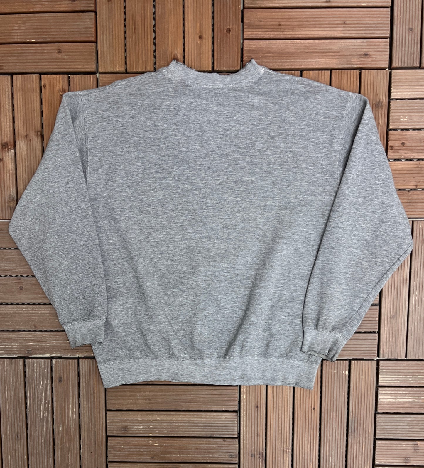 Pittsburgh Steelers Stitched Graphic Crewneck | Size Large | Vintage 1990s NFL Football Grey Sweater |