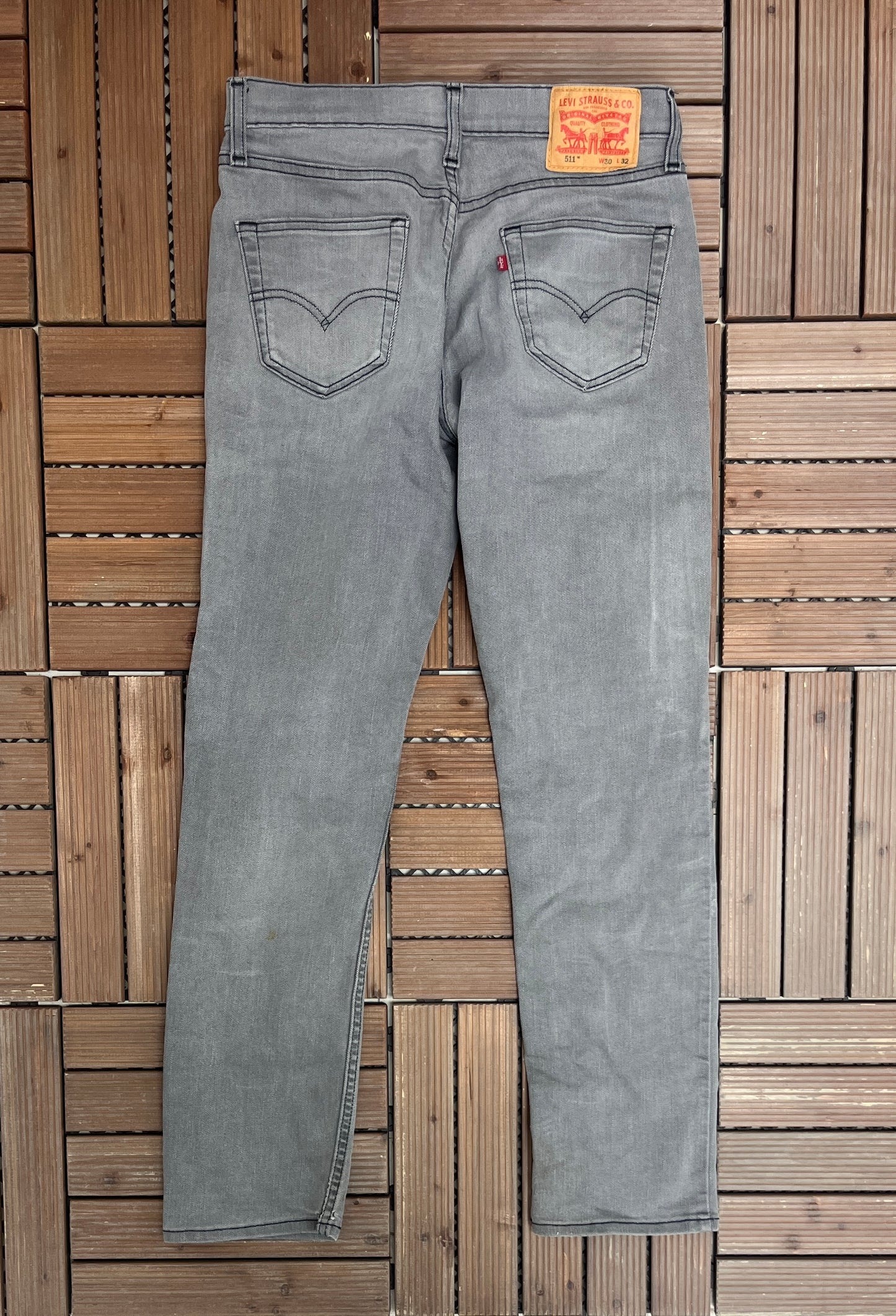 Levi Strauss & Co 511 Grey Denim Jeans | Size 30 x 32 | Vintage 2000s Levi's Grey Denim |