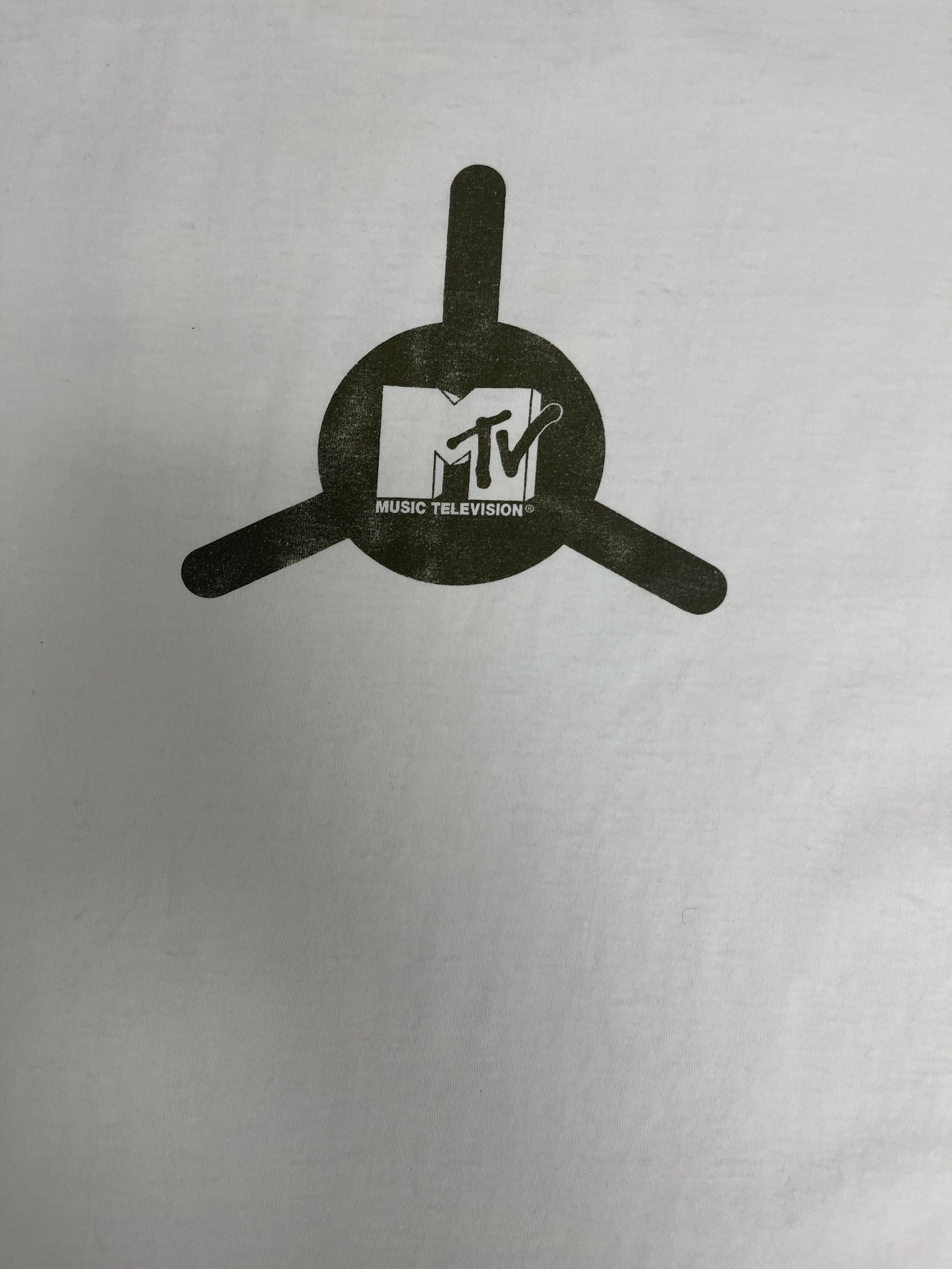 Music Television Graphic Tee | Size X-Large | Vintage 2000s Promotional Television MTV White T-Shirt | Free Shipping to USA |