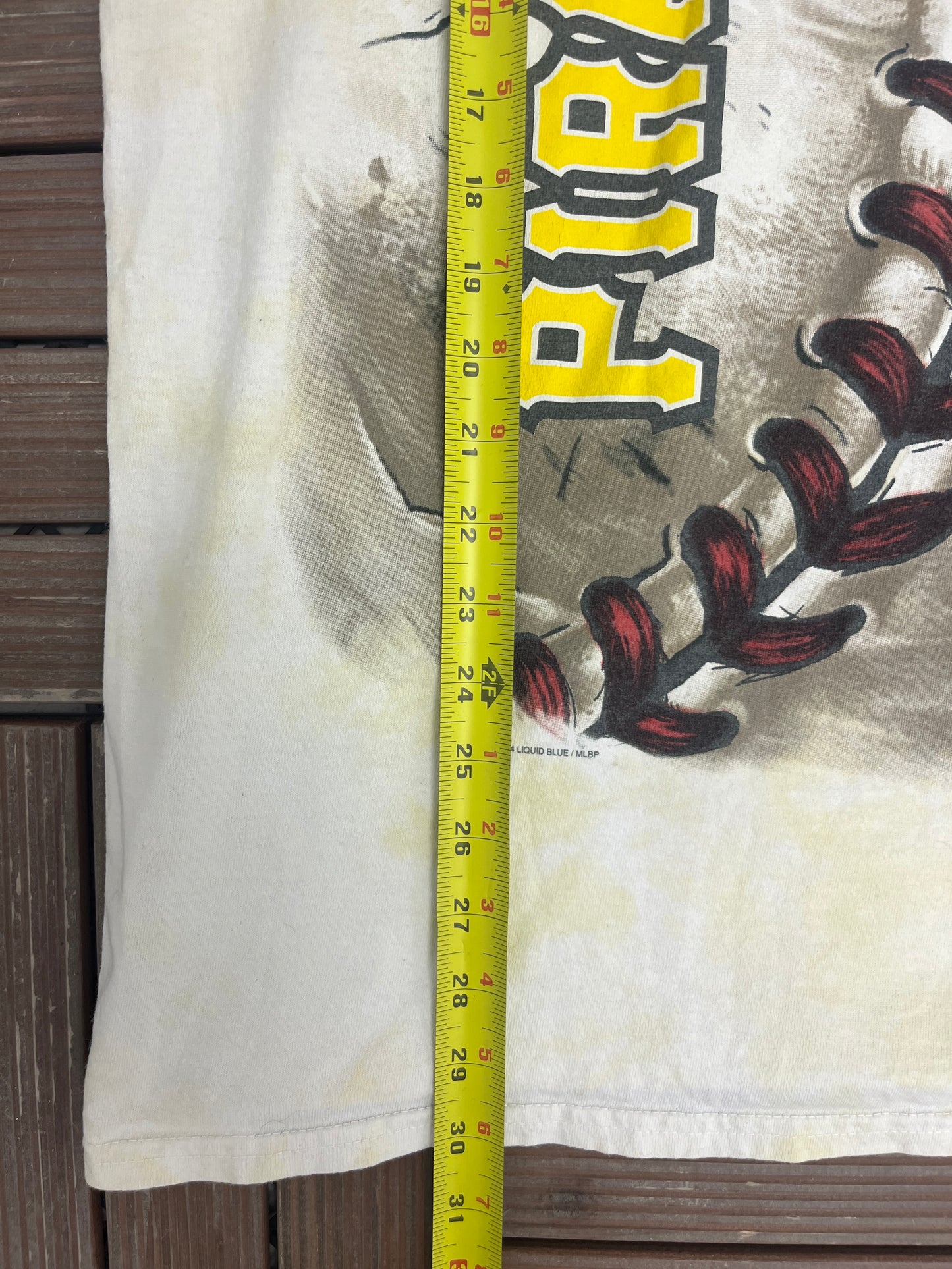 Pittsburgh Pirates Baseball Graphic Tee | Size XXL | Vintage 2000s MLB Baseball White T-Shirt | Liquid Blue Tag |