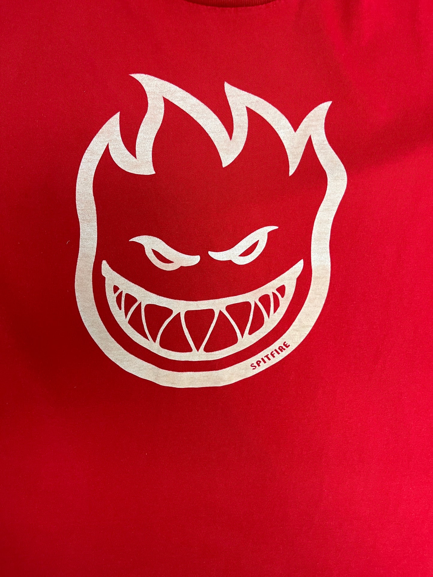 Spitfire Skateboarding Graphic Tee | Size Large | Vintage 2000s Branded Red T-Shirt |