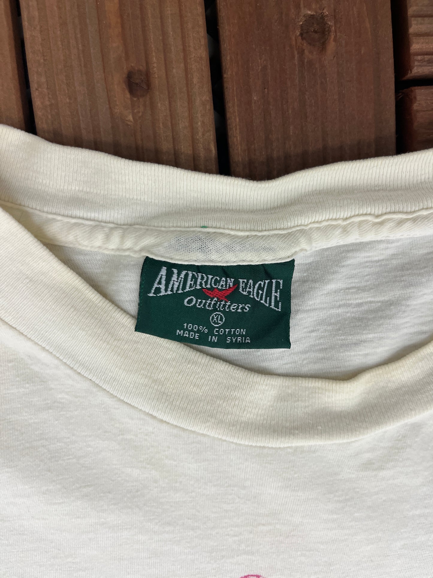 Volleyball Above The Net Graphic Tee | Size X-Large | Vintage 1990s Promotional Sports White T-Shirt |