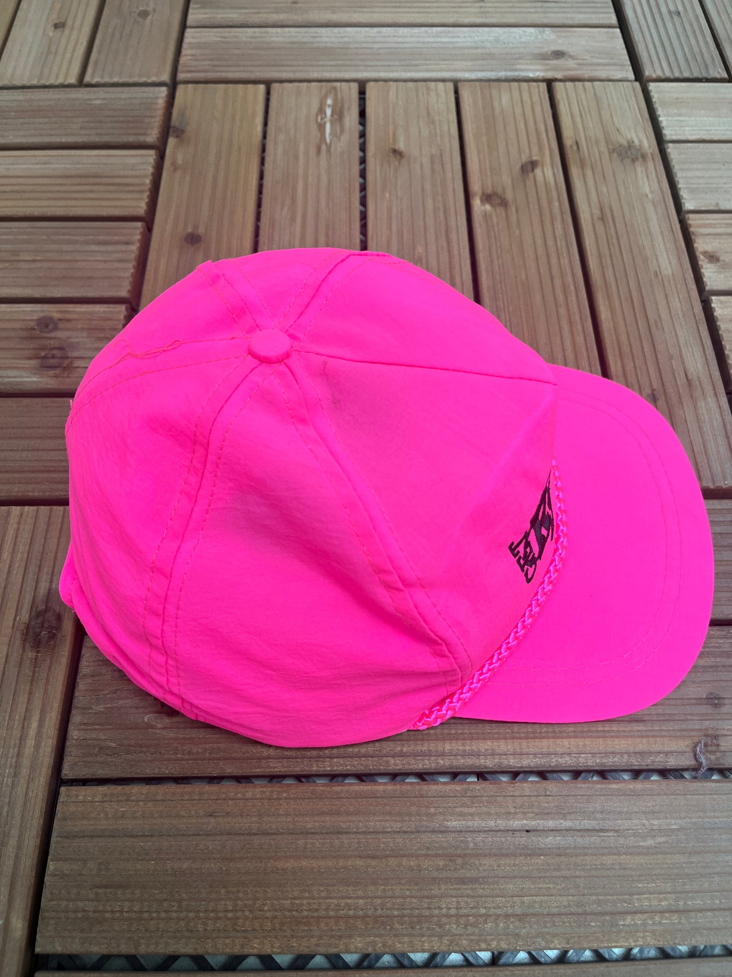 Get Real Embroidered Graphic Hat | Adjustable With Snap Back | Vintage 1990s Promotional Pink Cap |