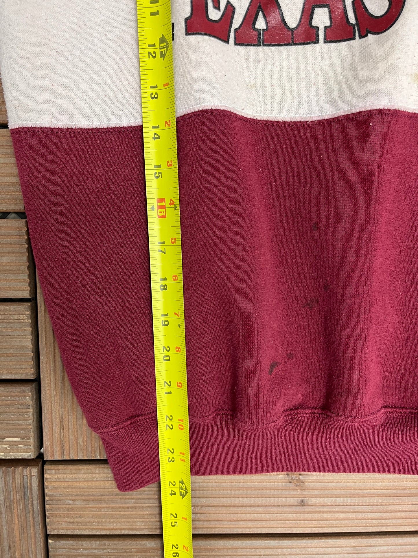 Texas A&M Aggies Graphic Crewneck | Size Large | Vintage 1990s University Red Sweater |