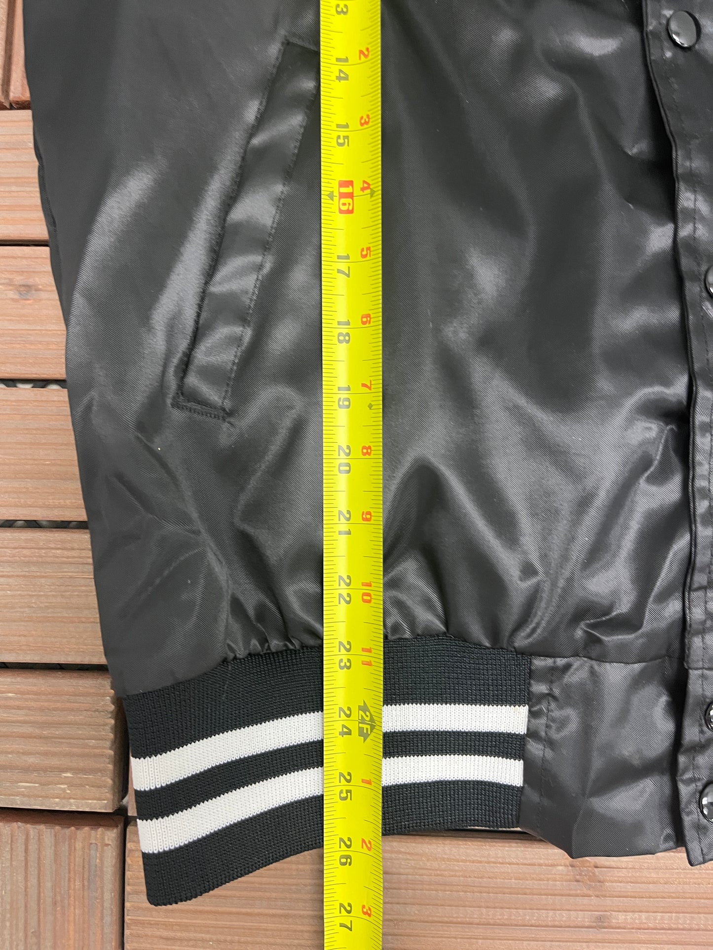 Chevrolet Heartbeat of America Graphic Jacket | Size Medium | Vintage 1990s Made in USA Black Jacket |