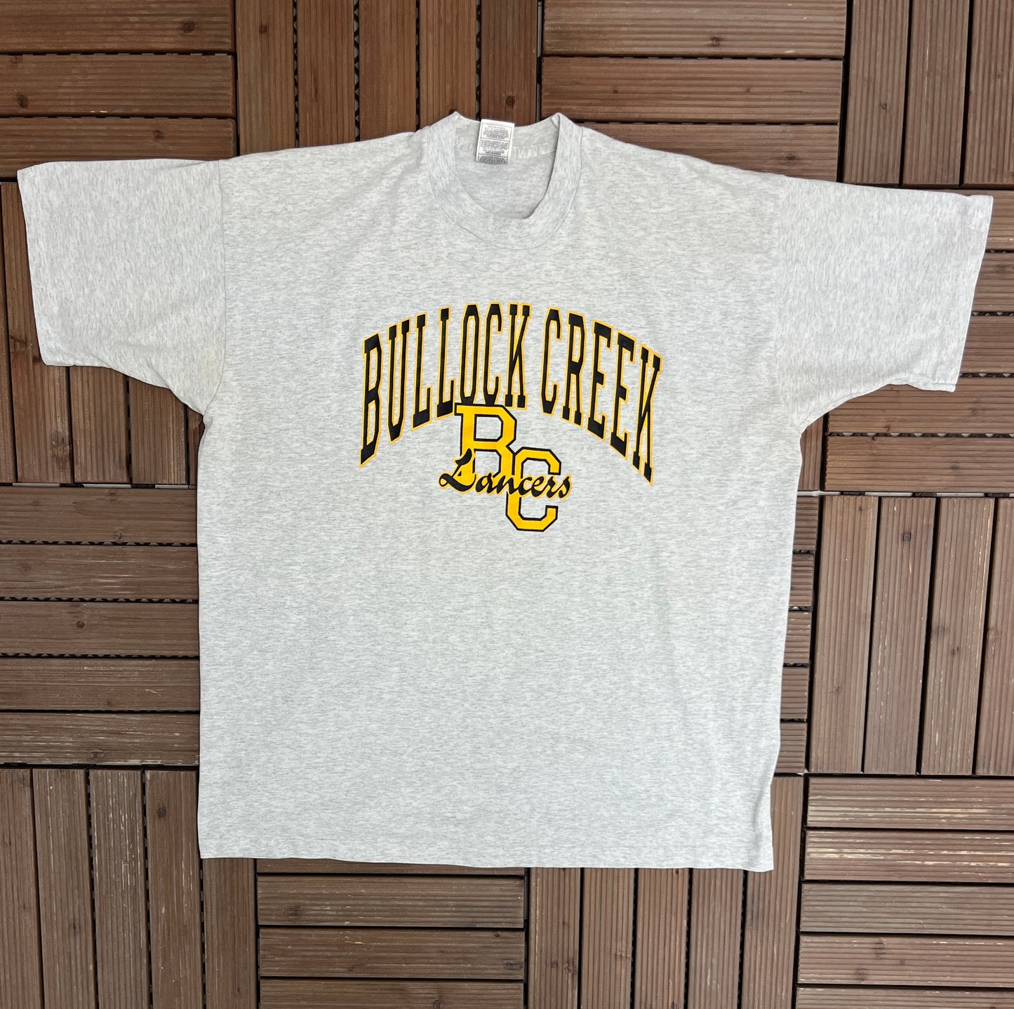 Bullock Creek Lancers Graphic Tee | Size XX-Large | Vintage 1990s Grey High School T-Shirt |