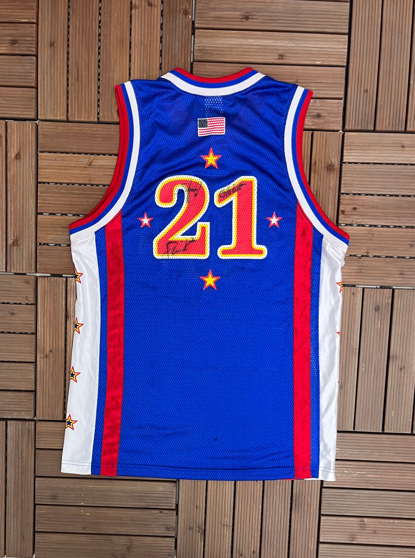 Harlem Globetrotters Jersey | Size Medium | Vintage 1990s Basketball Entertainers Blue Jersey |