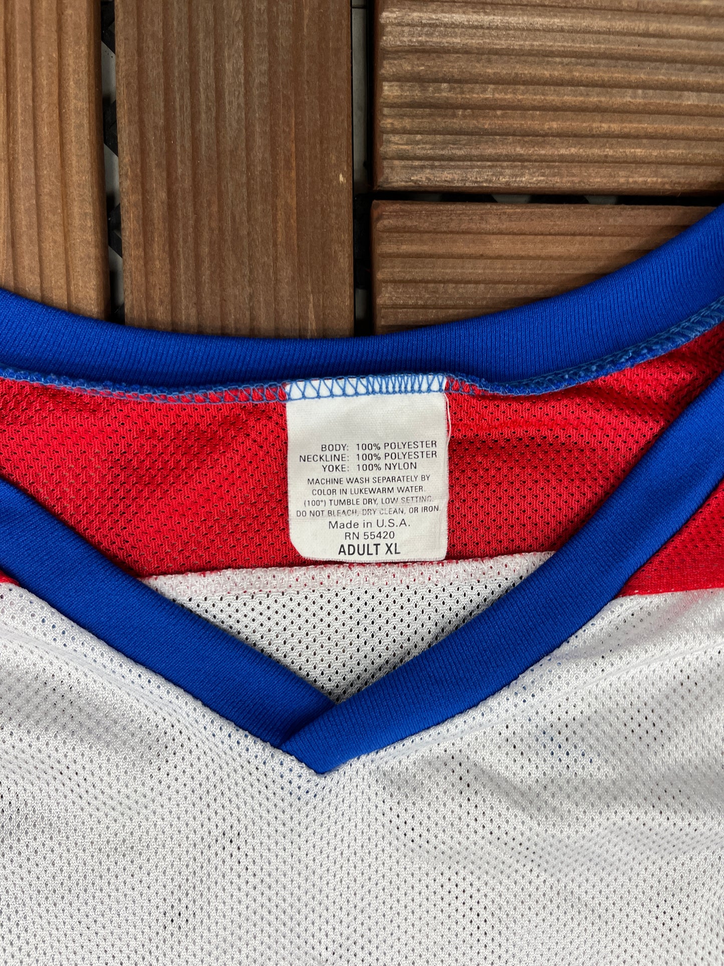 United States Olympics Graphic Hockey Jersey | Size X-Large | Vintage 1990s Mesh White Jersey |