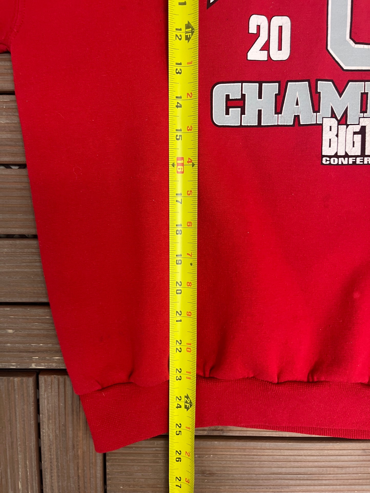 Ohio State Buckeyes Big Ten Champions Graphic Crewneck | Size Large | Vintage 2000s College Red Sweater |