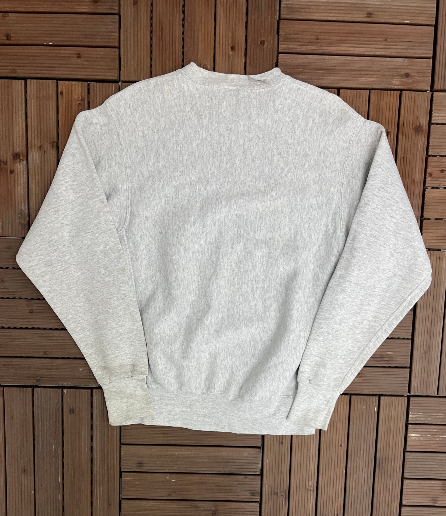 Mineral Point Athletic Dept. Graphic Crewneck | Size Large | Vintage 1990s Heather Grey Sweater |