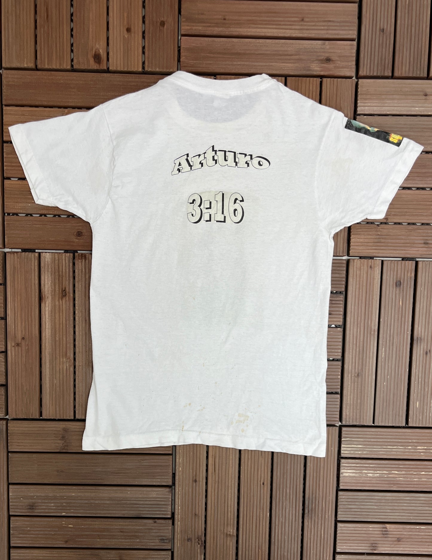 Stone Cold Steve Austin 3:16 Graphic Tee | Size Medium | Vintage 1990s Wrestling Steven Austin White T-Shirt |
