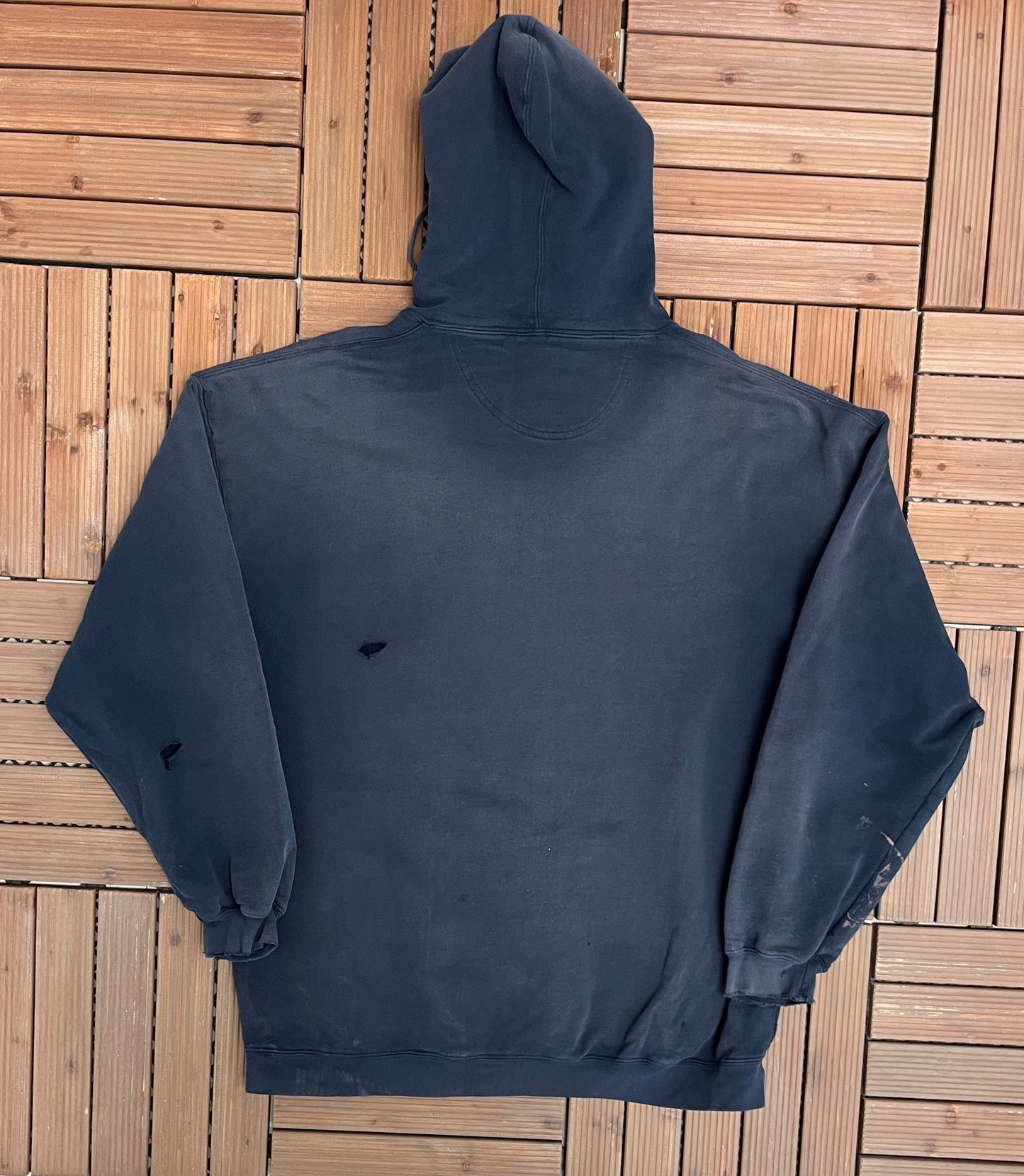 Big Dogs Embroidered Graphic Hoodie | Size X-Large | Vintage 2000s Cartoon Big Dogs Blue Sweater |