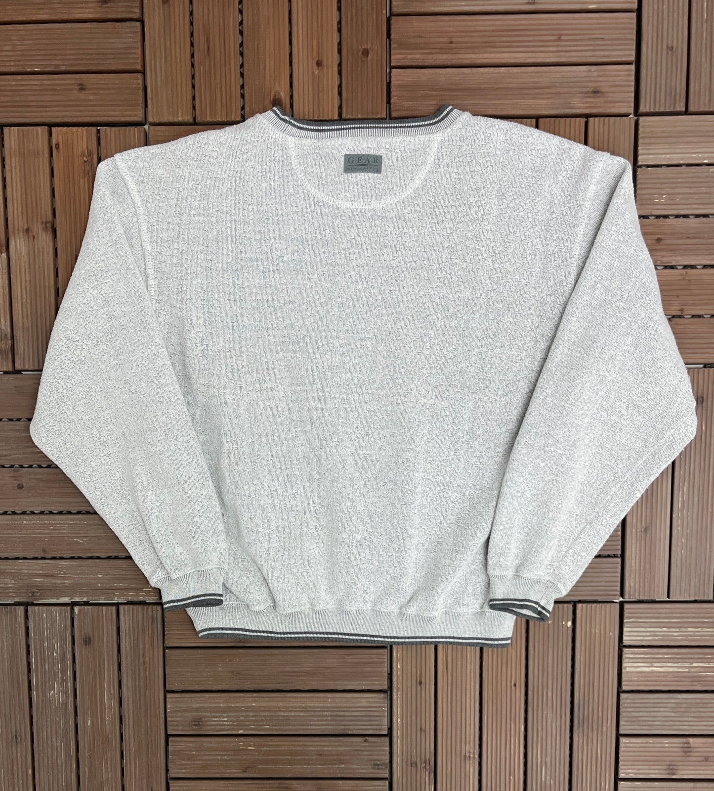 Cleveland Cavaliers Since 1901 Graphic Crewneck | Size Large | Vintage 1990s MLB Baseball Grey Sweater |