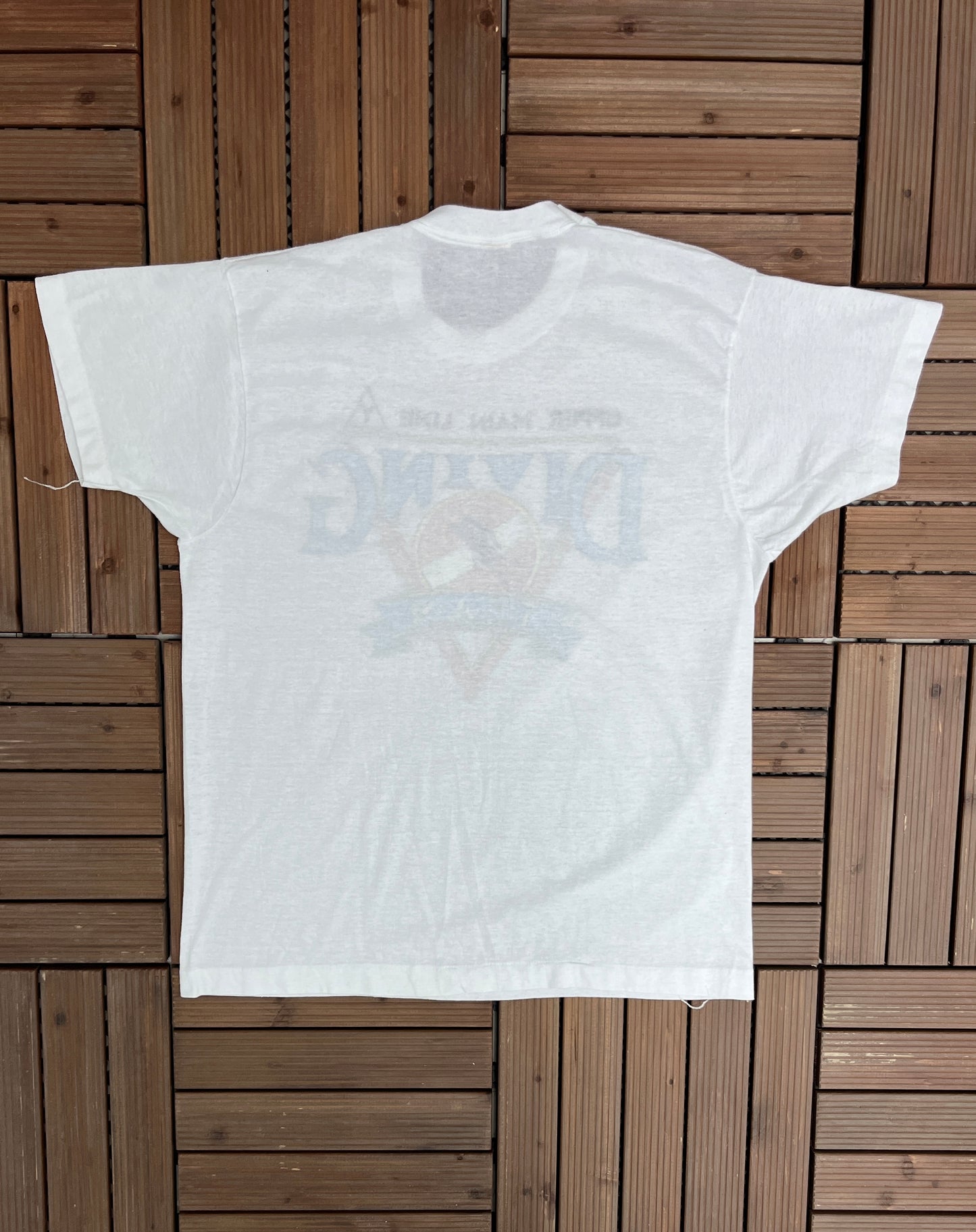 Upper Main Line Diving Team Graphic Tee | Size X-Large | Vintage 1980s Single Stitch White T-Shirt |