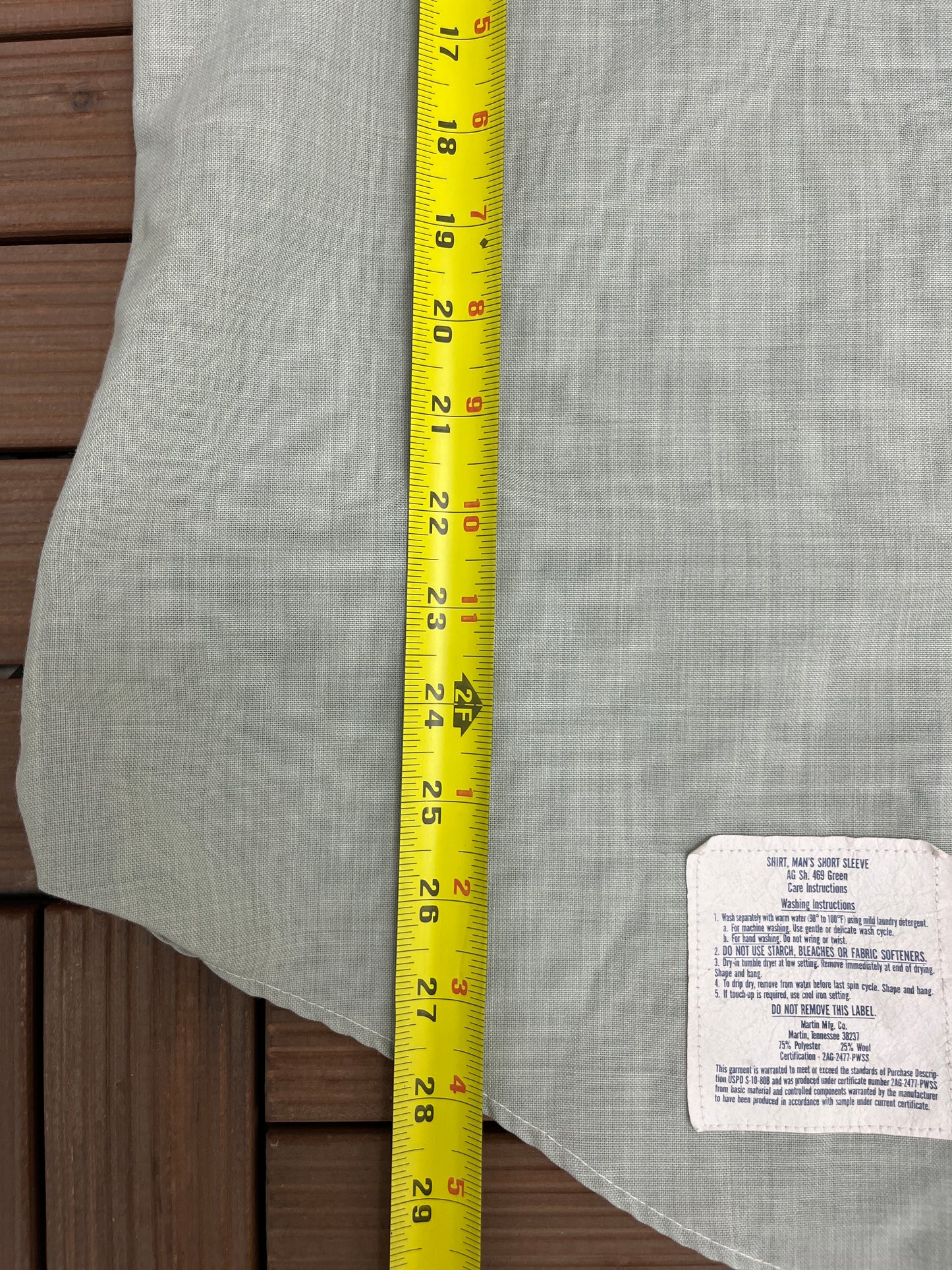 Uniforms by Flying Cross Button Down Shirt | Size X-Large | Vintage 1990s Uniform Light Green Button Down | Made in USA |