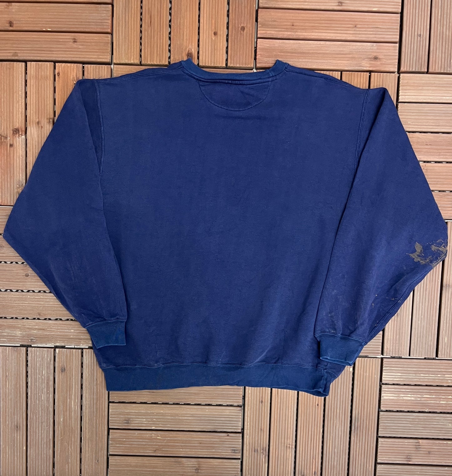 Annapolis Navy Graphic Crewneck | Size X-Large | Vintage 1990s Galt Sand College Blue Sweater |