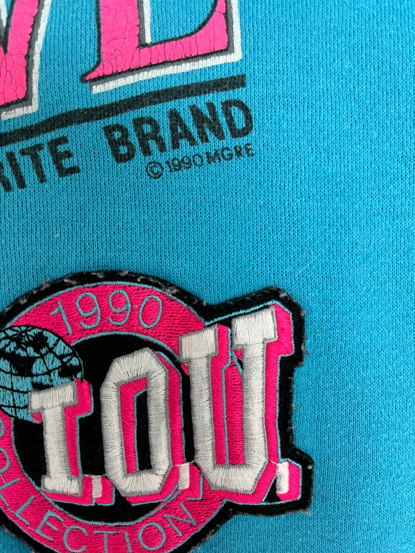 Exclusive I.O.U. Collection Graphic Crewneck | Size Medium | Vintage 1990s Promotional Blue Sweater |