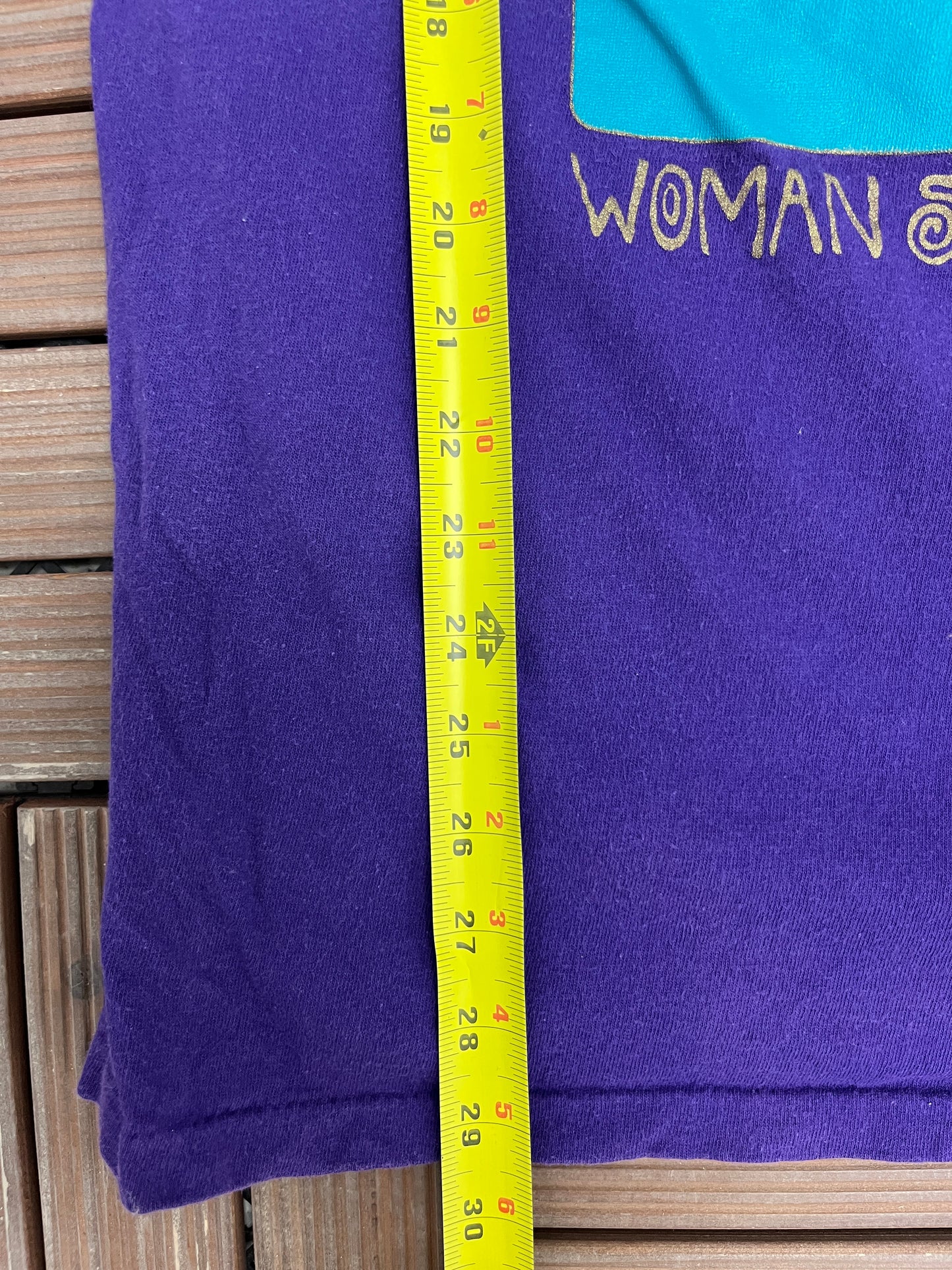 Woman Spirit Woman Soul Graphic Tee | One Size Fits All | Vintage 1990s Single Stitch Purple T-Shirt |