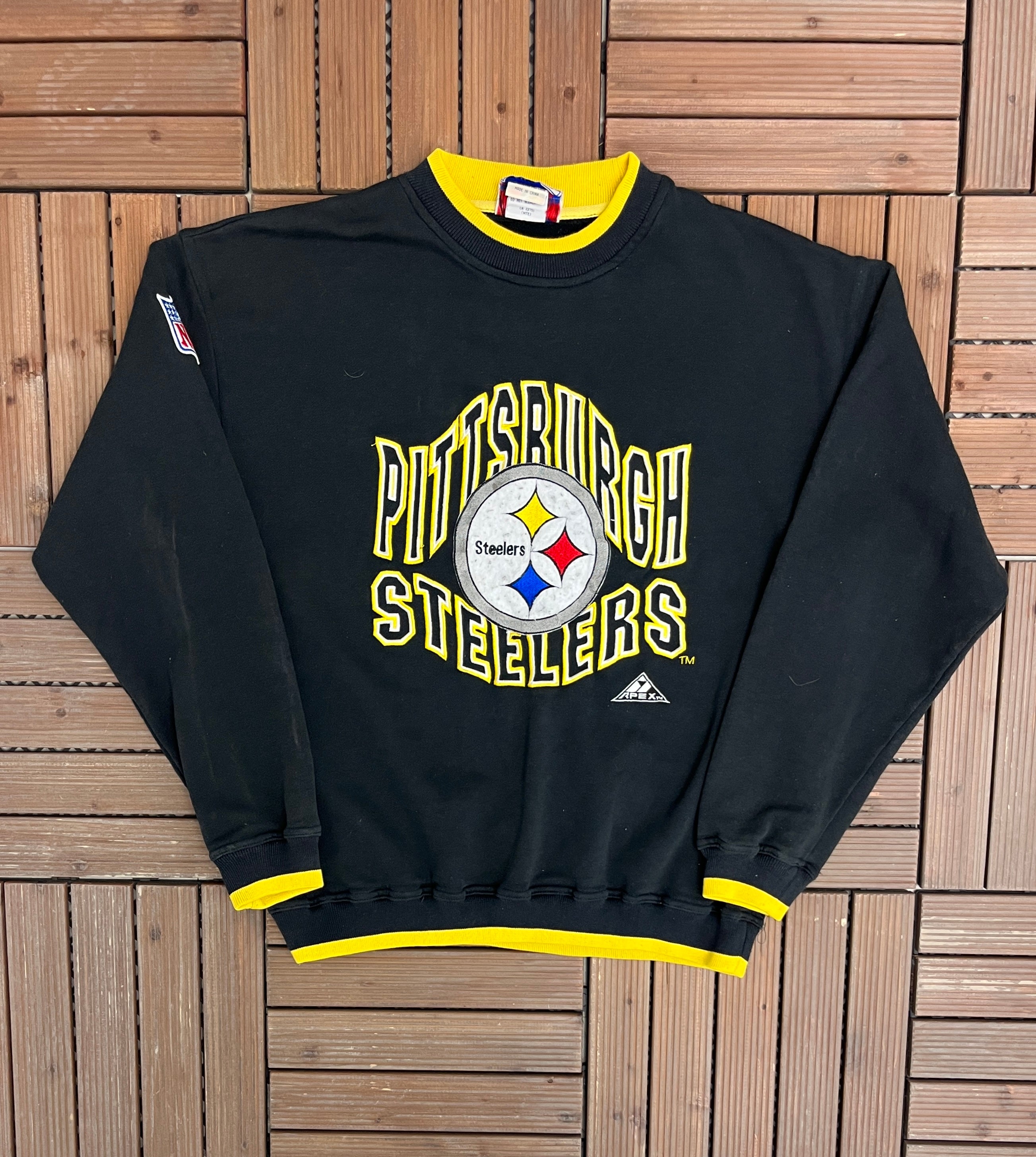 90s pittsburgh steelers paint splattered sweatshirt size large – Recollect  Ltd.