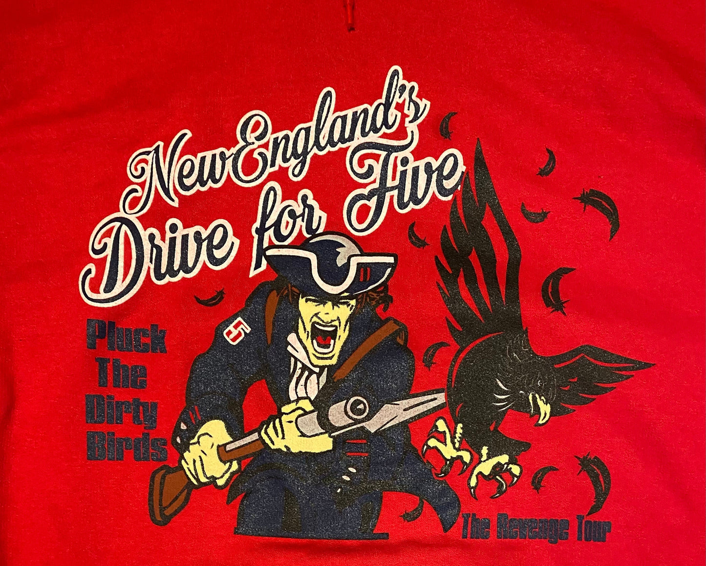 New England Patriot's Drive For Five Hoodie | Size Medium | Vintage 2000s Super Bowl Red Hoodie Sweatshirt | Free Shipping to USA |