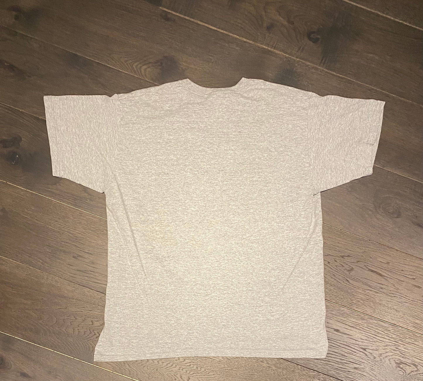 Nike Small Swoosh Embroidered Graphic Tee | Size Large | Vintage 1990s Grey & White V-Neck T-Shirt | Free Shipping to USA|