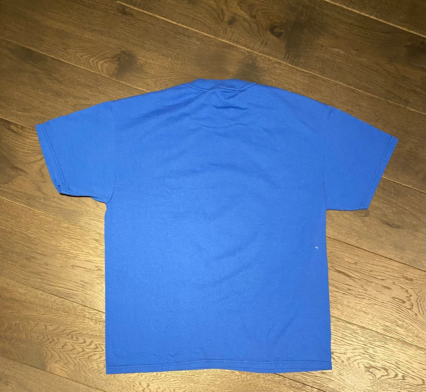 Santa Toys For Tots Midnight Rider Graphic Tee | Size Large | Vintage 2000s Christmas Holidays Blue T-Shirt | Free Shipping to USA |