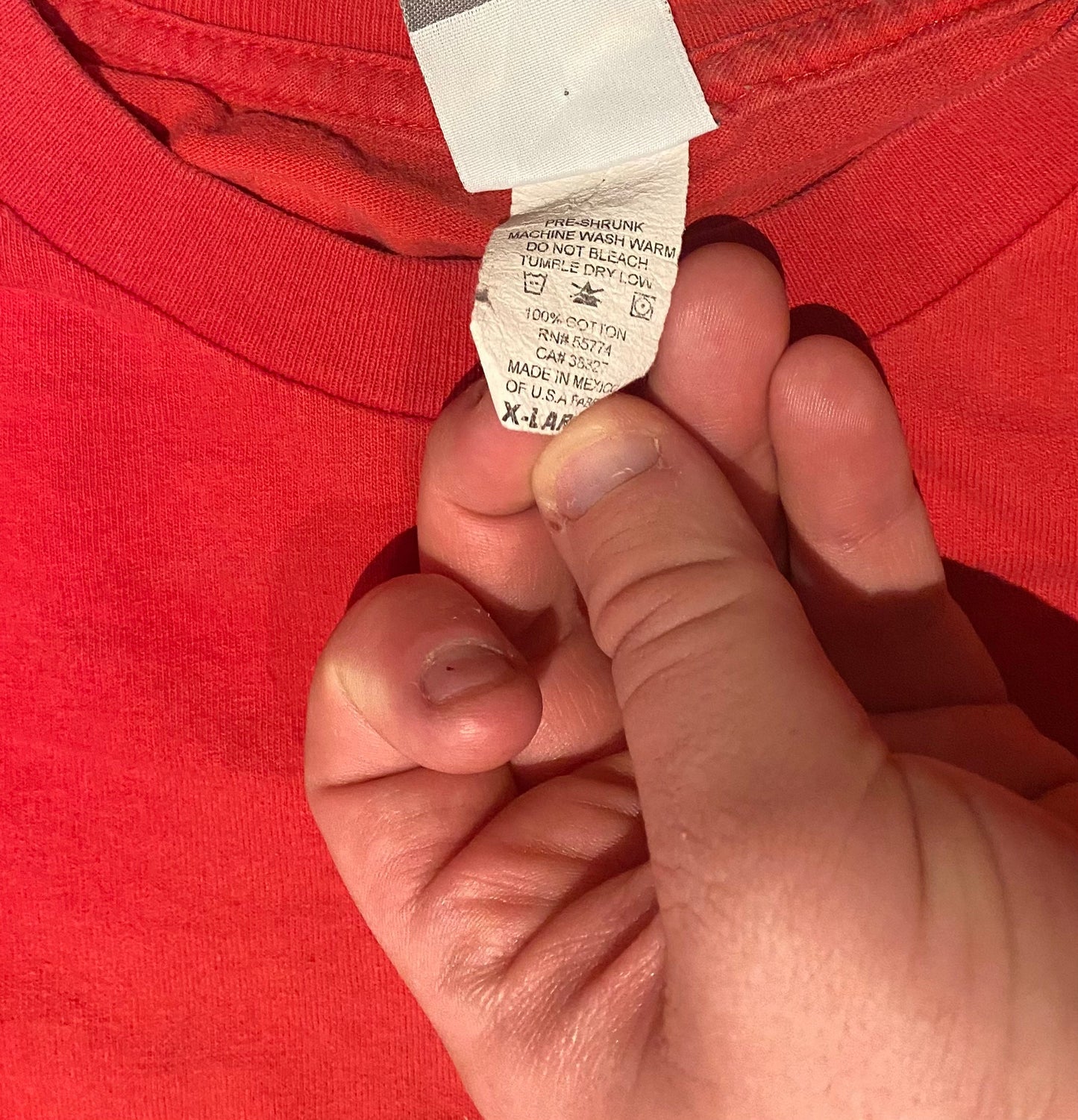 Perry Ellis America Embroidered Graphic Tee | Size XL | Vintage 1990s Branded Sportswear Red T-Shirt | Free Shipping to USA |