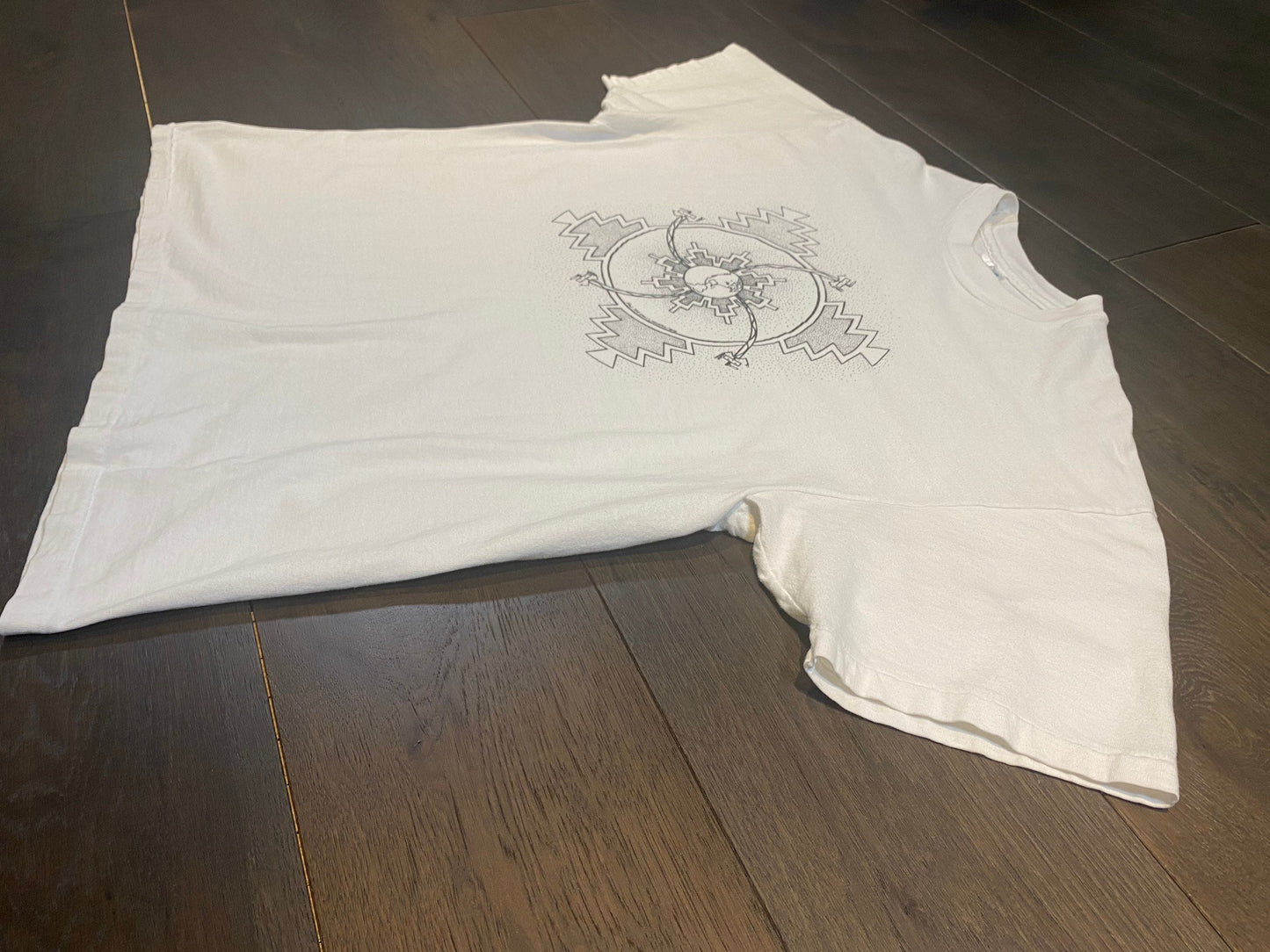 Ron Toahani Jackson Novajo Art Graphic Tee | Size XL | Vintage 1990s Single Stitch Artist White T-Shirt | Free Shipping to USA |