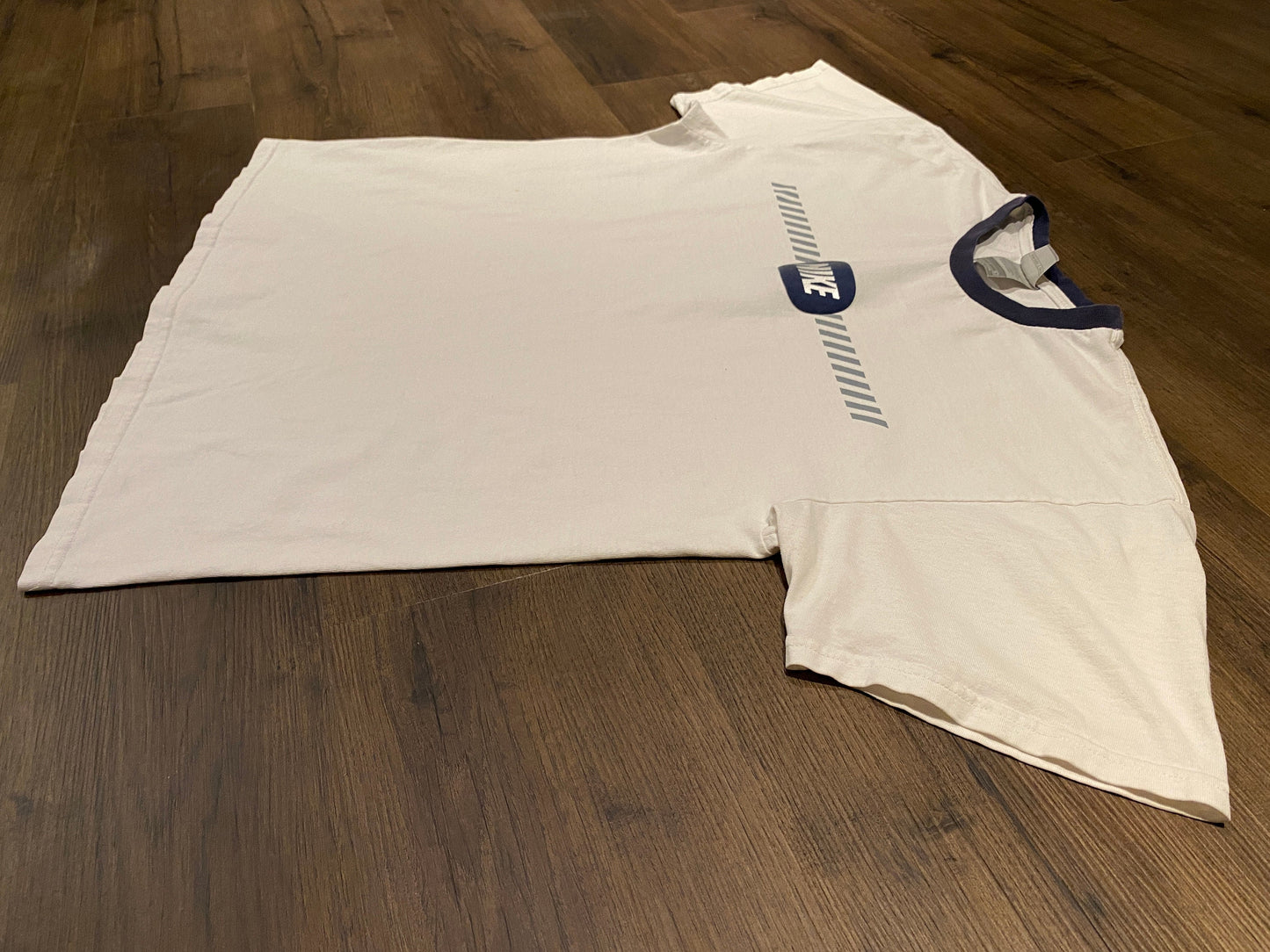 Nike Oval Patch Graphic Tee | Size Large | Vintage 2000s Nike White Silver Tag T-Shirt | Made in Canada | Free Shipping to USA |