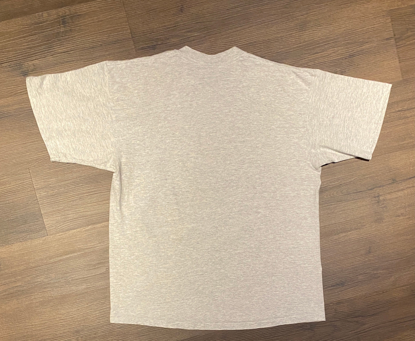 Fire Truck Cross Chest Graphic Tee | Size Large | Vintage 1990s Single Stitch Red & Grey T-Shirt |