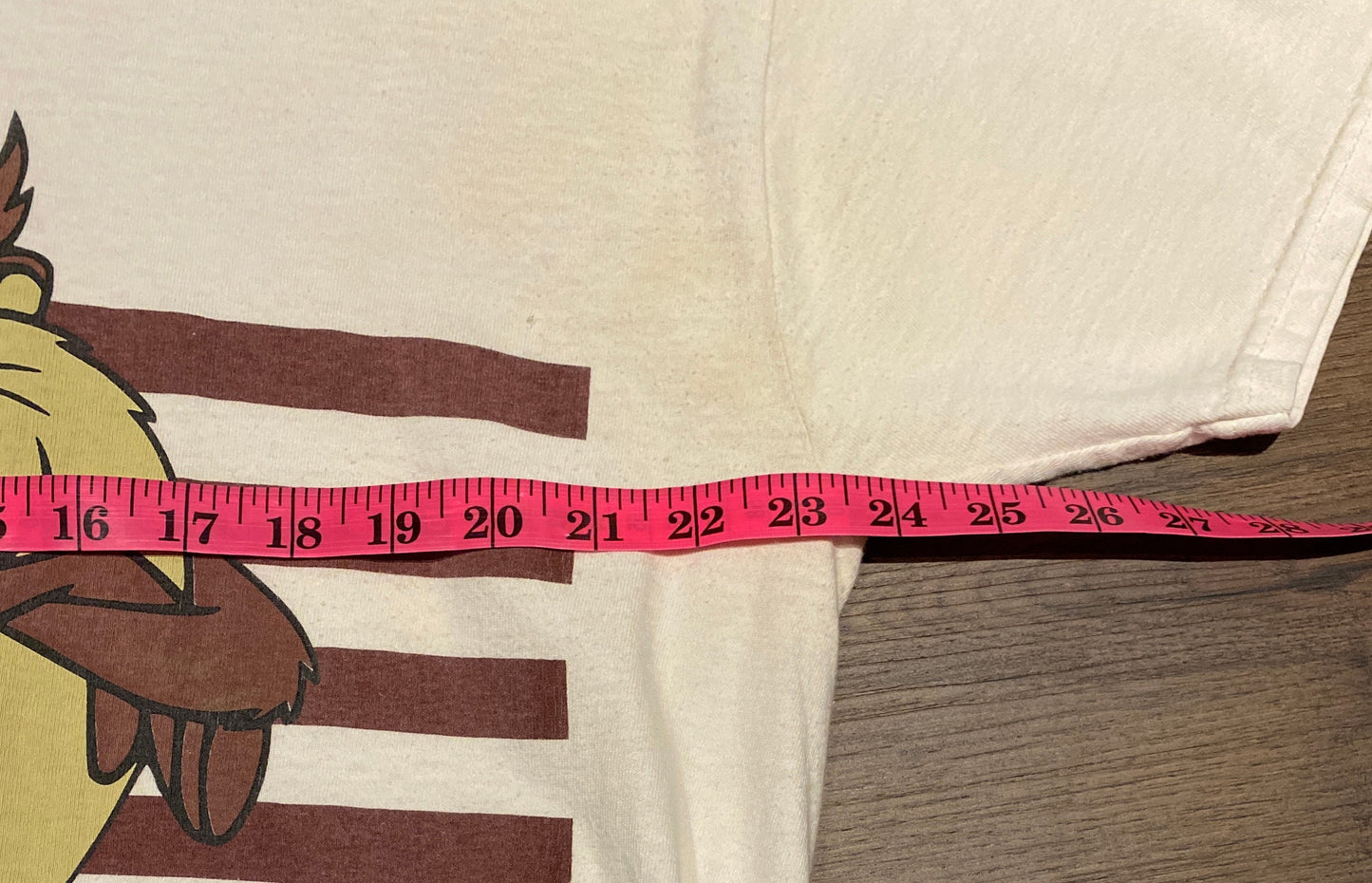 Taz American Flag Graphic Tee | Size X-Large | Vintage 1990s Looney Tunes Cartoon Disney Character White T-Shirt |
