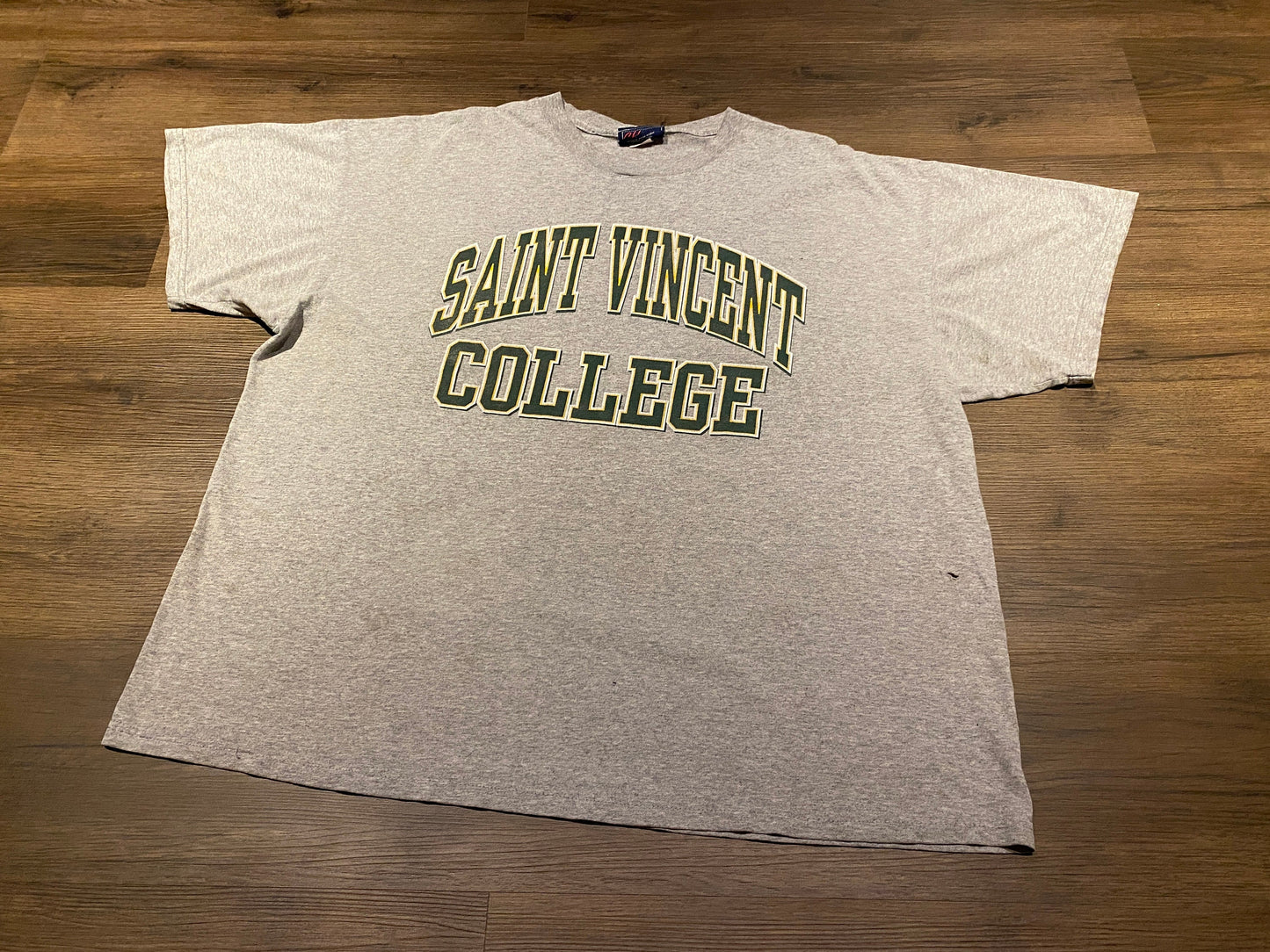 Saint Vincent College Bearcats Graphic Tee | Size XXL | Vintage 1990s College Sports Grey T-Shirt | Made in USA | Free Shipping to USA |