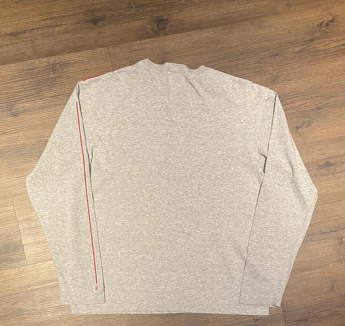 Nautica Jeans Co. Striped Graphic Tee | Size Medium | Vintage 1990s Branded White T-Shirt | Made in Canada |