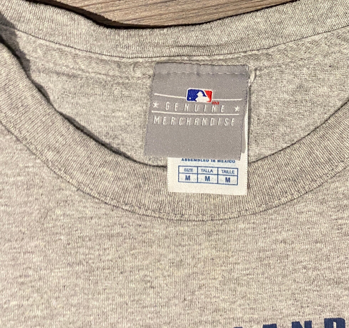 Cleveland Indians Graphic Tee | Size Medium | Vintage 2000s MLB Baseball Grey T-Shirt | MLB Genuine Merchandise | Free Shipping to USA |