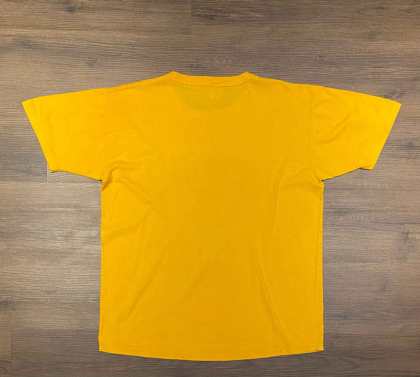 Lew Wallace Boosters Graphic Tee | Size Large | Vintage 1990s College University Band Yellow T-Shirt | Made in USA | Free Shipping to USA |