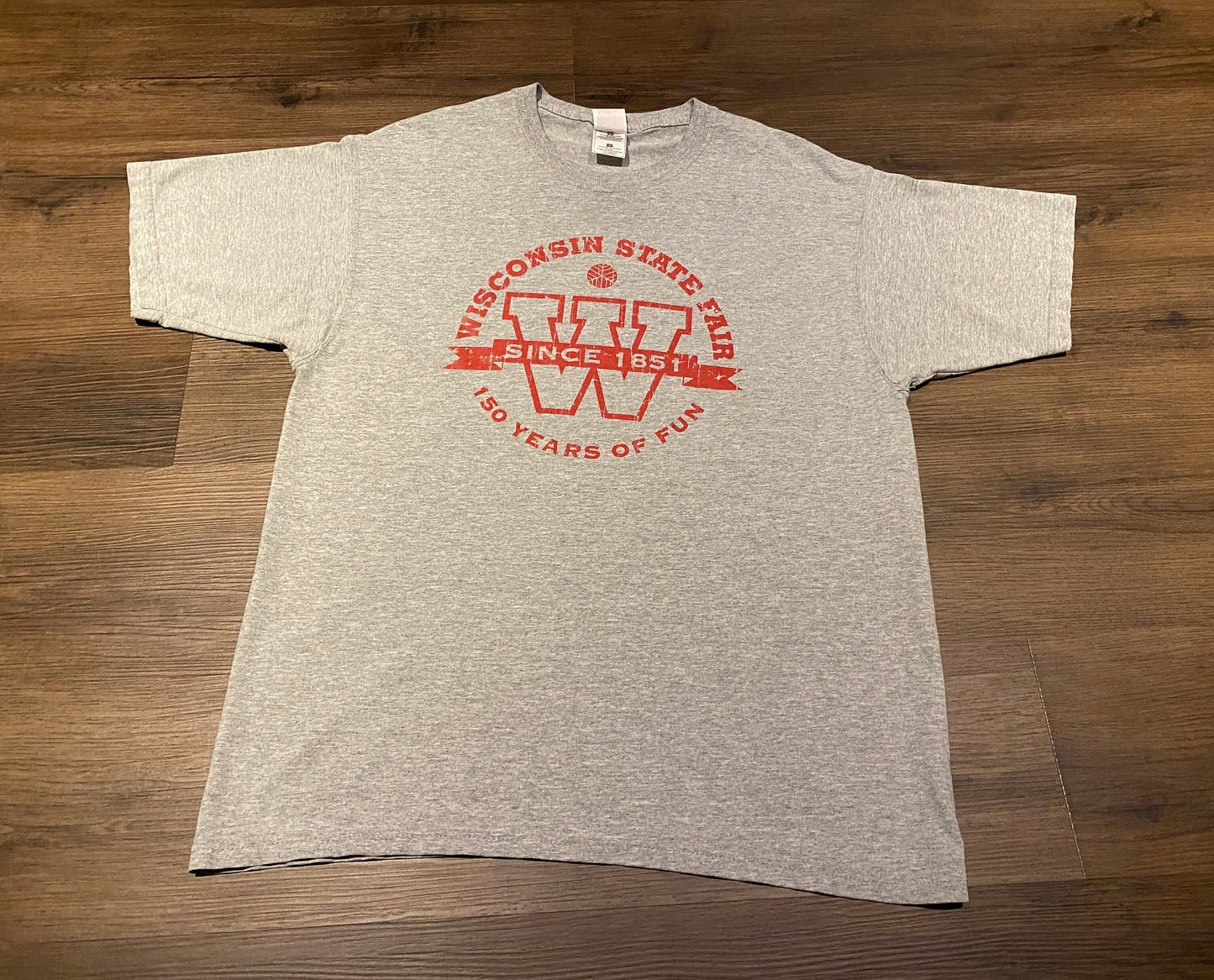 Wisconsin State Fair 150 Years of Fun Graphic Tee | Size Large | Vintage 2000s State Fair Grey T-Shirt | Free Shipping to USA |