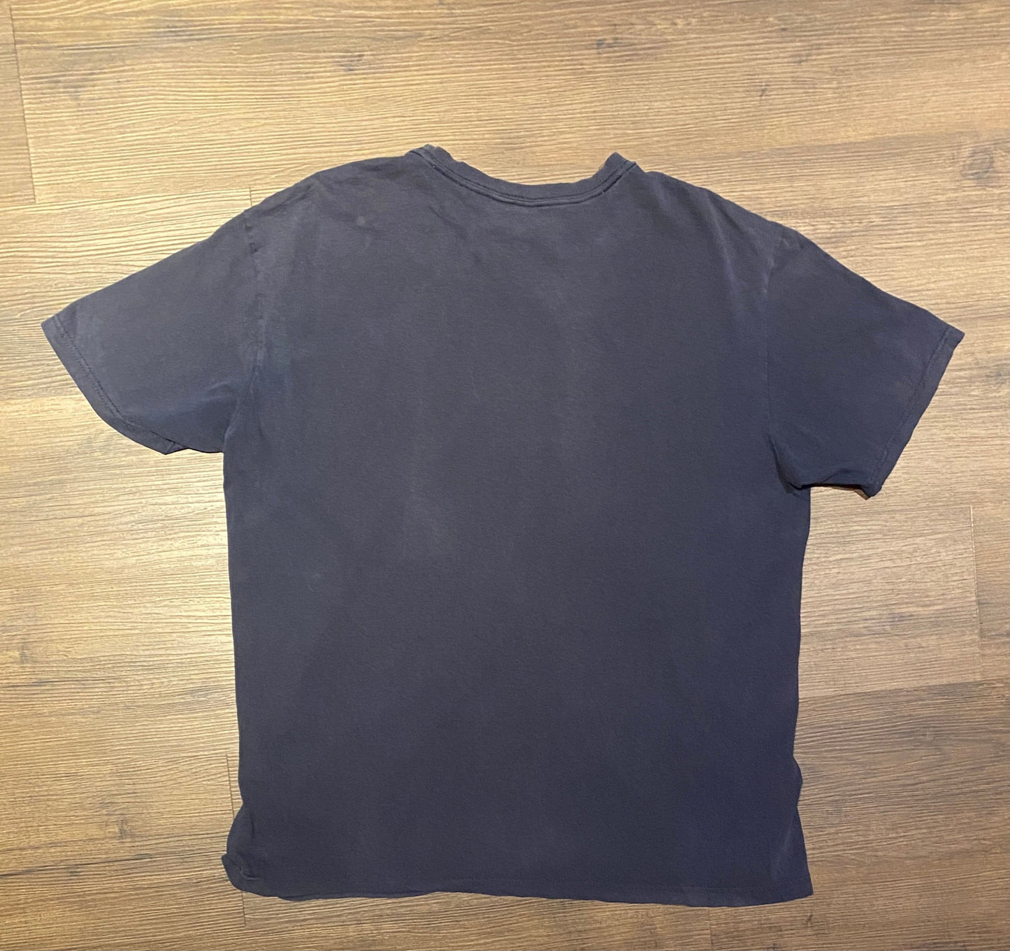Nautica Spell Out Embroidered Logo Graphic Tee | Size Large | Vintage 1990s Branded Blue T-Shirt | Free Shipping to USA |